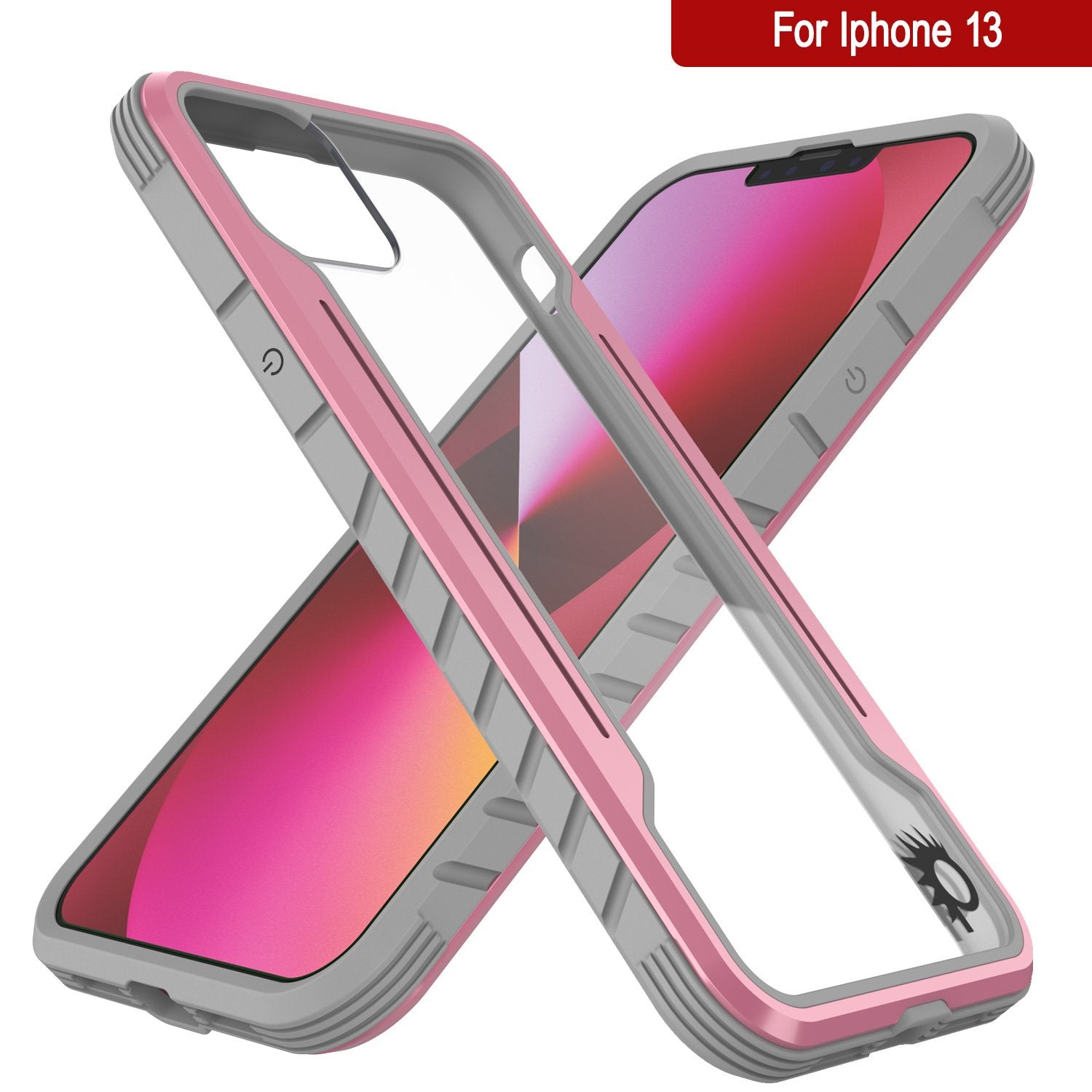 Punkcase iPhone 13 ravenger Case Protective Military Grade Multilayer Cover [Rose-Gold]