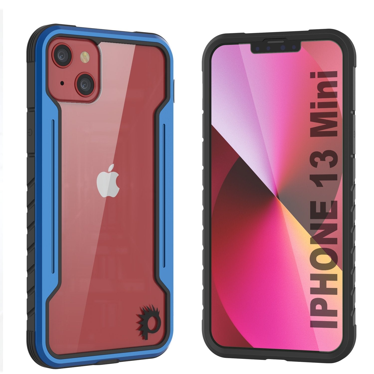 Punkcase iPhone 13 Mini ravenger Case Protective Military Grade Multilayer Cover [Navy Blue]