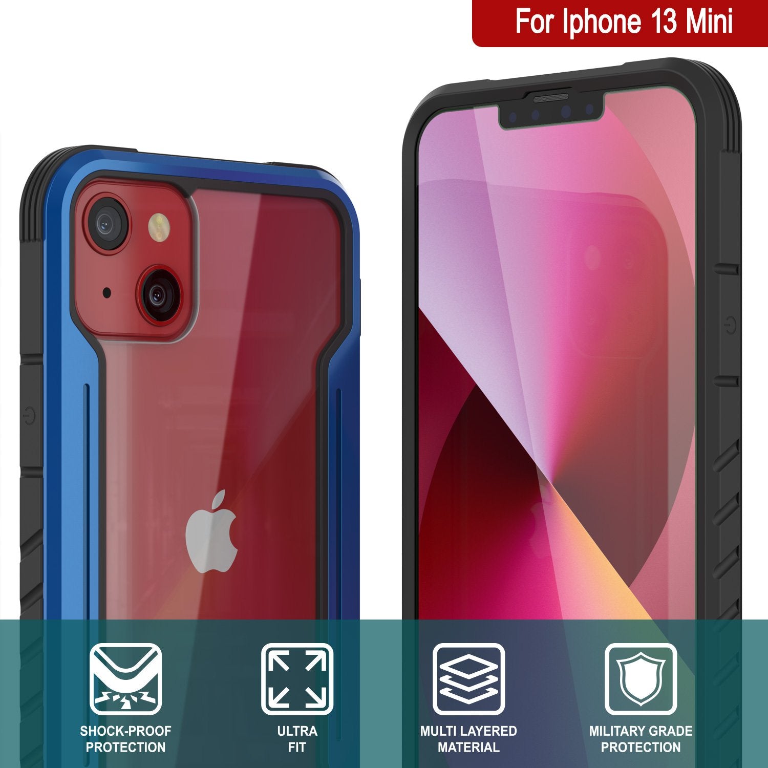 Punkcase iPhone 14 Plus Ravenger MAG Defense Case Protective Military Grade Multilayer Cover [Navy Blue]