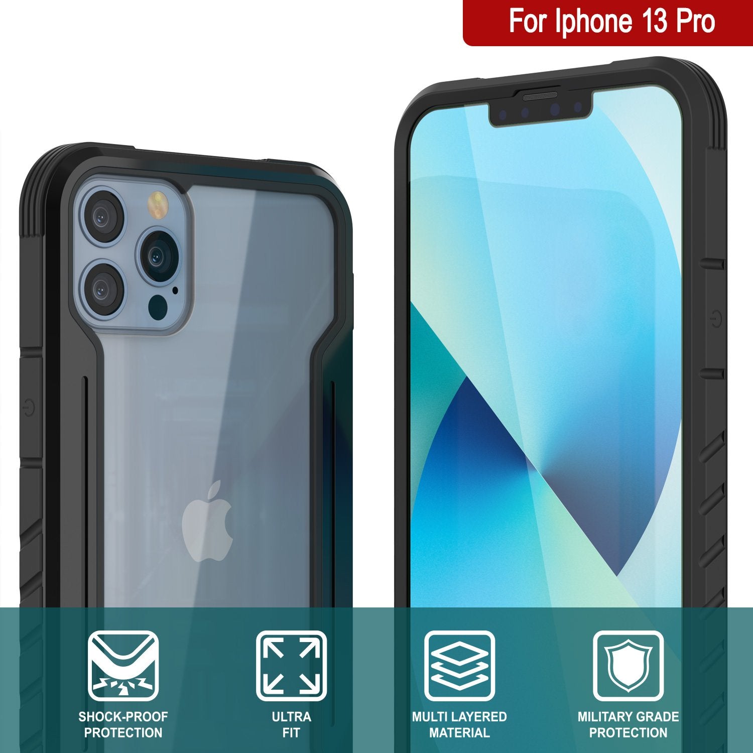 Punkcase iPhone 14 Pro Ravenger MAG Defense Case Protective Military Grade Multilayer Cover [Black]