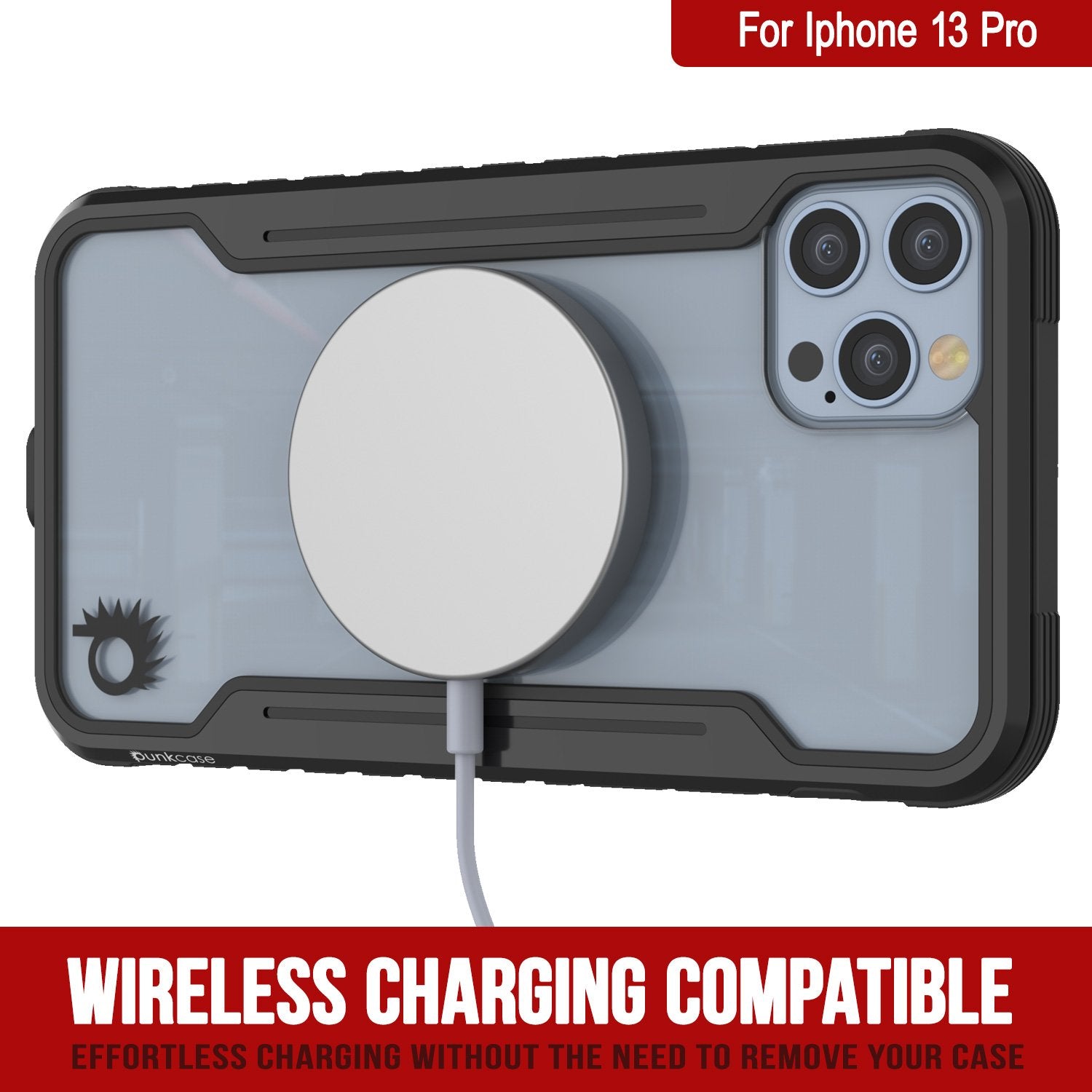 Punkcase iPhone 13 Pro ravenger Case Protective Military Grade Multilayer Cover [Black]