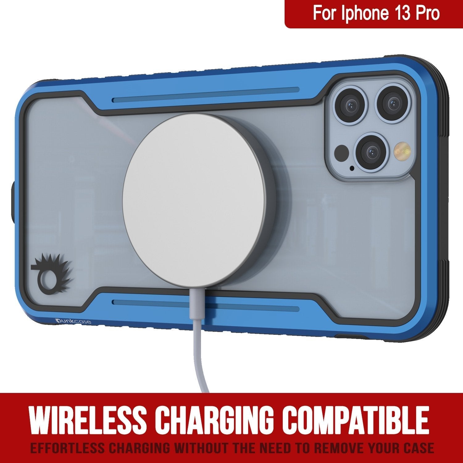 Punkcase iPhone 14 Pro Ravenger MAG Defense Case Protective Military Grade Multilayer Cover [Navy Blue]