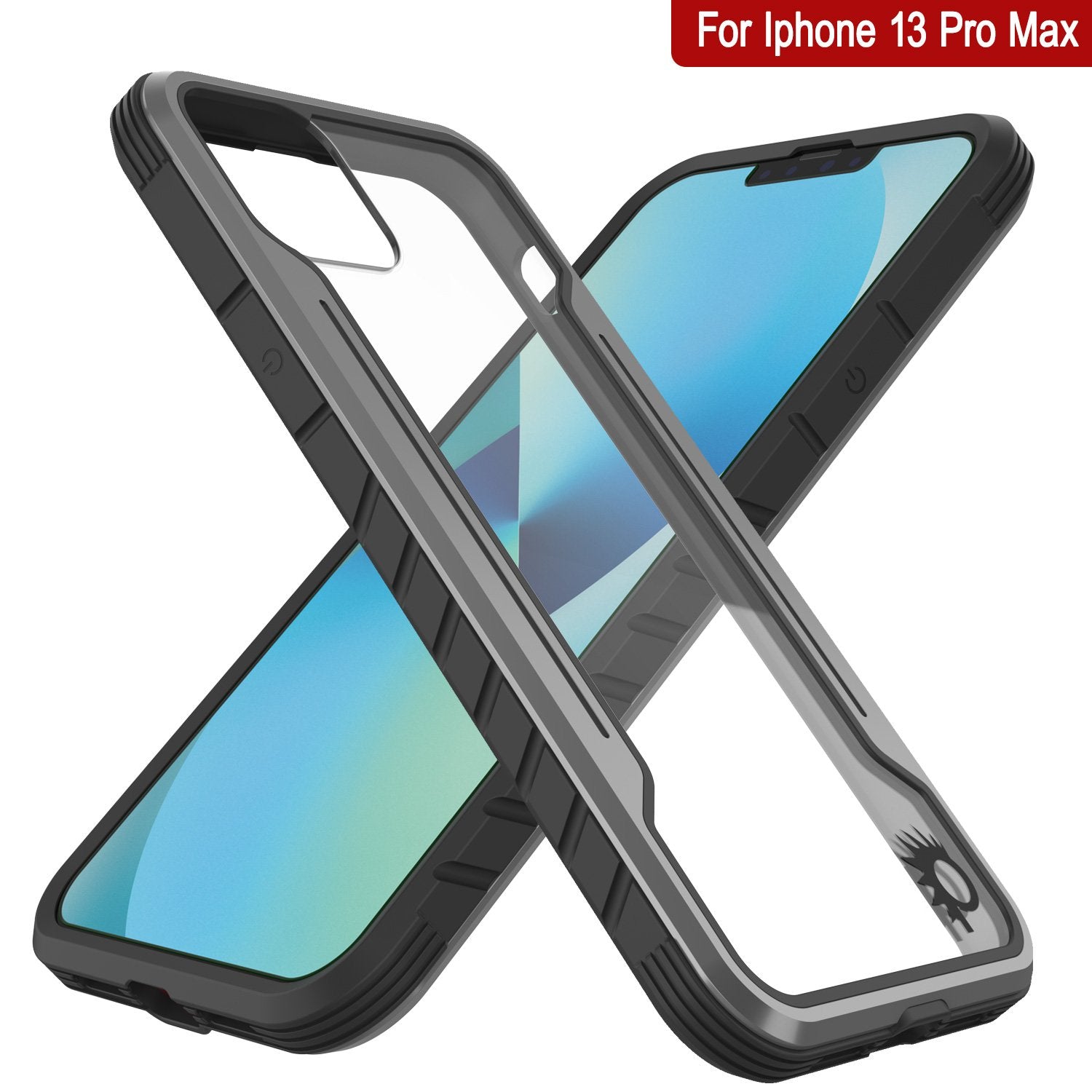 Punkcase iPhone 14 Pro Max Ravenger MAG Defense Case Protective Military Grade Multilayer Cover [Grey-Black]