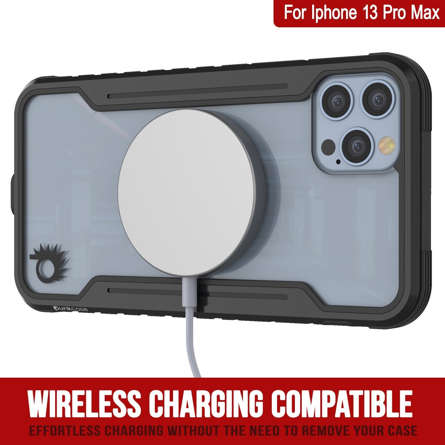 Punkcase iPhone 13 Pro Max ravenger Case Protective Military Grade Multilayer Cover [Black]