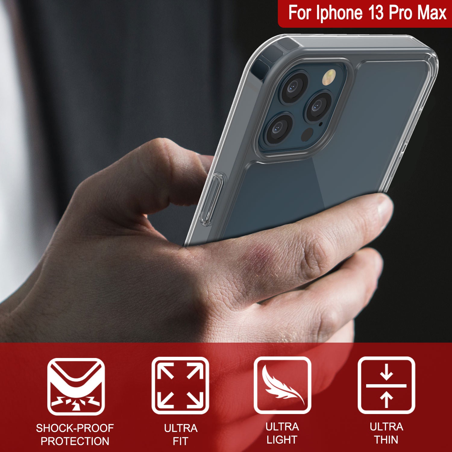 iPhone 13 Pro Max Case Punkcase® LUCID 2.0 Clear Series Series w/ PUNK SHIELD Screen Protector | Ultra Fit