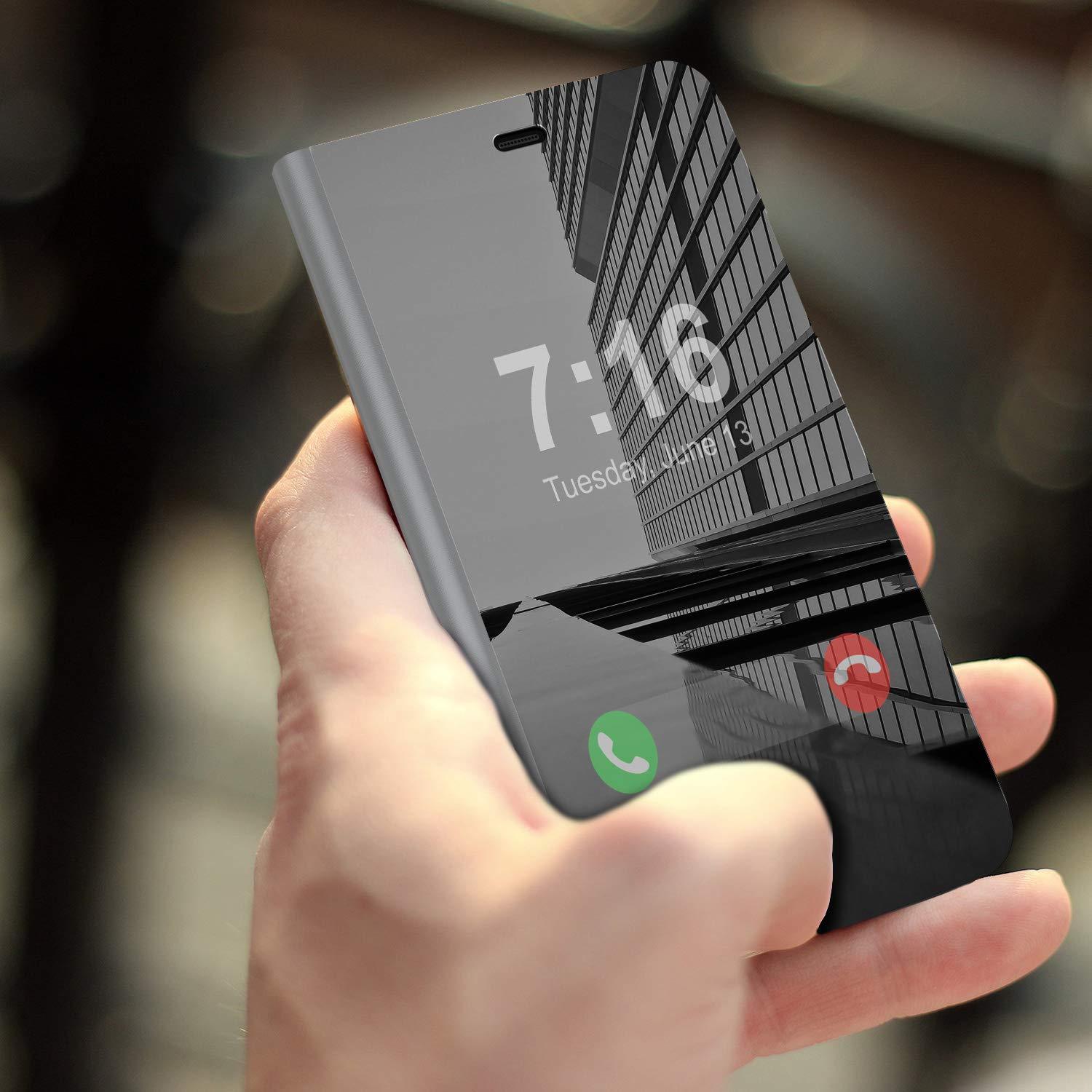 Punkcase iPhone SE (4.7") Reflector Case Protective Flip Cover [Silver]