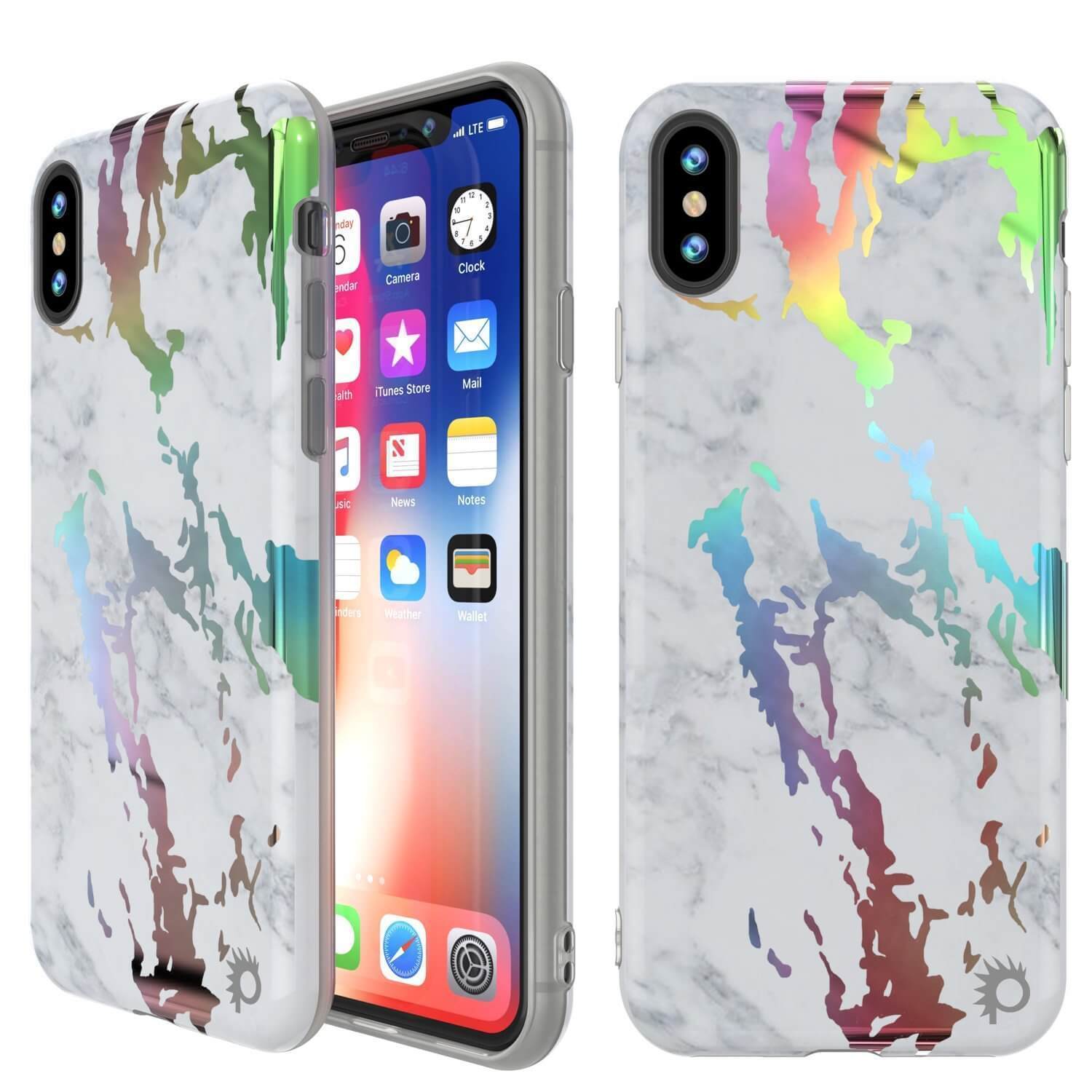 Screen Protector Rainbow Phone Case Xr Punkcase IPhone XR Marble Case, Protective Full Body Cover Protector ( Screen Protector Rainbow Phone Case Xr Punkcase IPhone XR Marble Case, Protective Full Body Cover Protector (