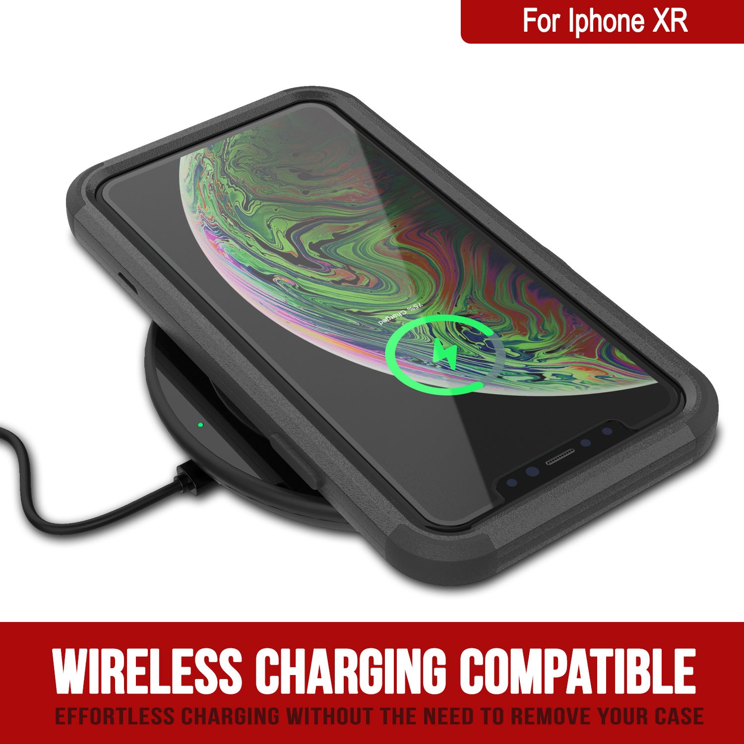 Punkcase for iPhone XR Belt Clip Multilayer Holster Case [Patron Series] [Black]