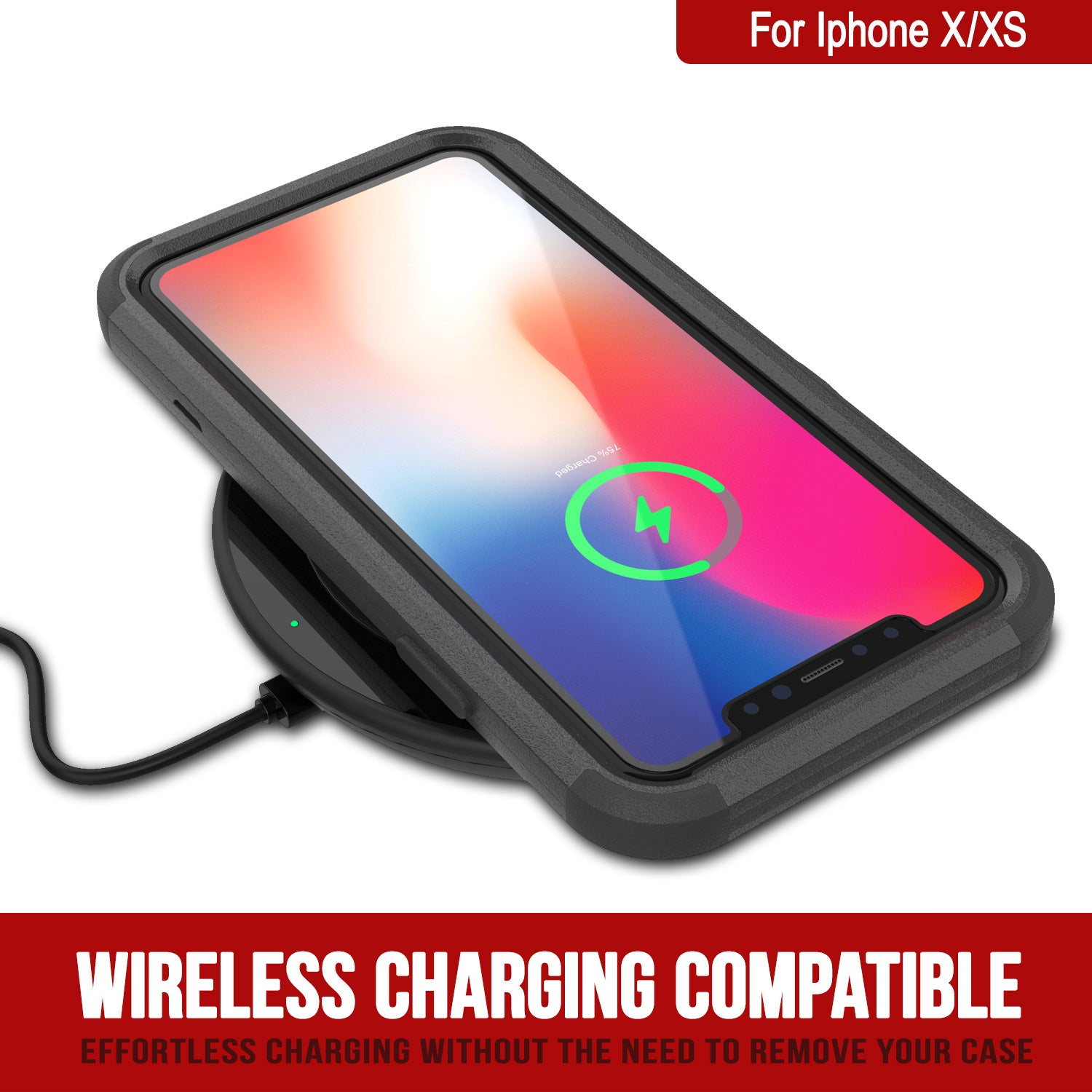 Punkcase for iPhone XS Belt Clip Multilayer Holster Case [Patron Series] [Black]