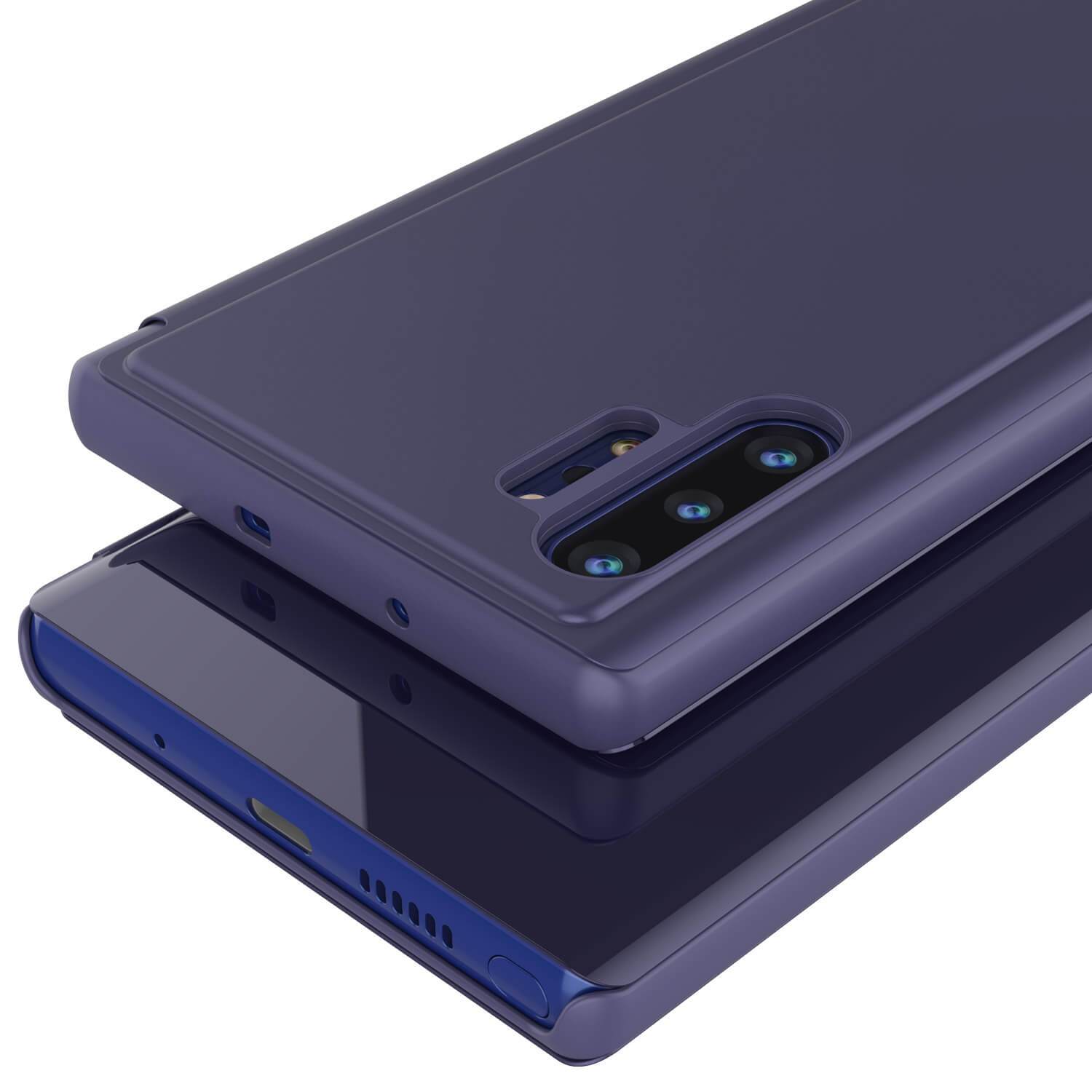 Punkcase Galaxy Note 20 Ultra Reflector Case Protective Flip Cover [Purple]