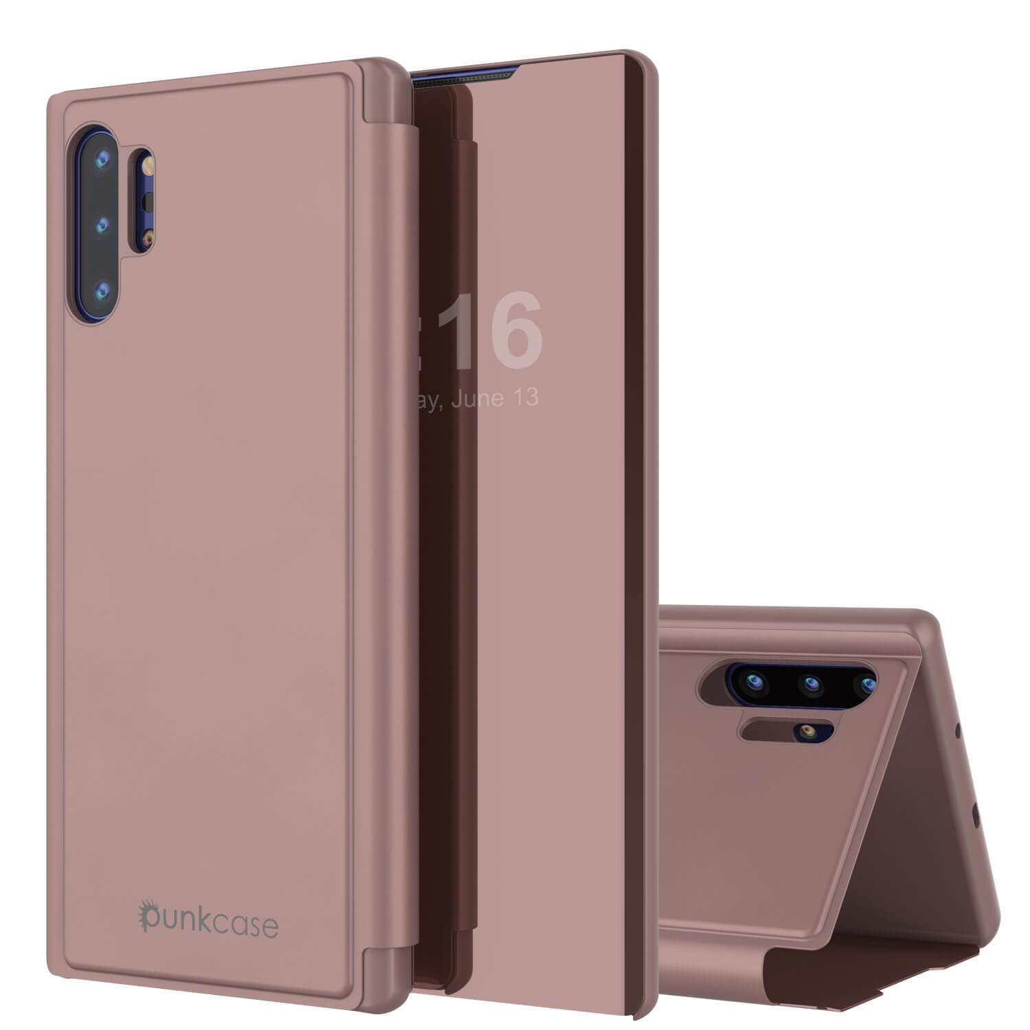 Punkcase Galaxy Note 20 Ultra Reflector Case Protective Flip Cover [Rose]