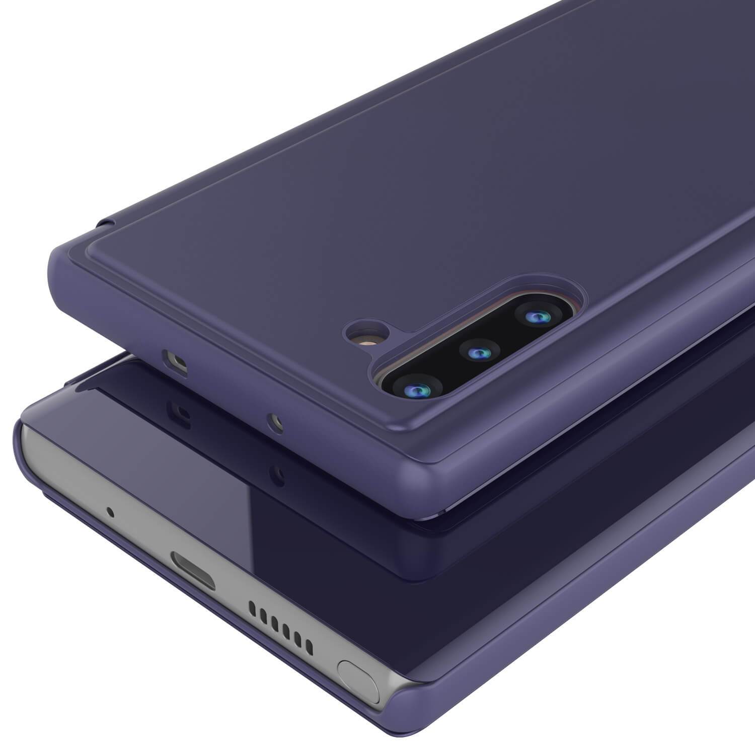 Punkcase Galaxy Note 20 Reflector Case Protective Flip Cover [Purple]