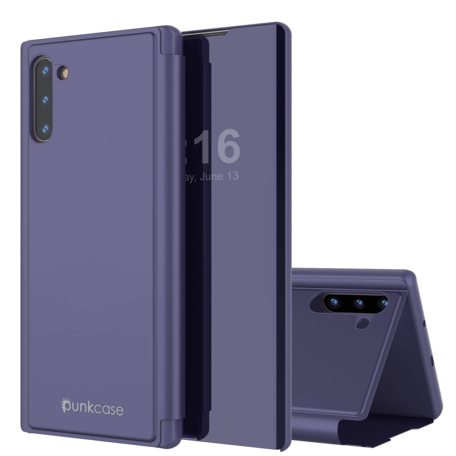 Punkcase Galaxy Note 20 Reflector Case Protective Flip Cover [Purple]