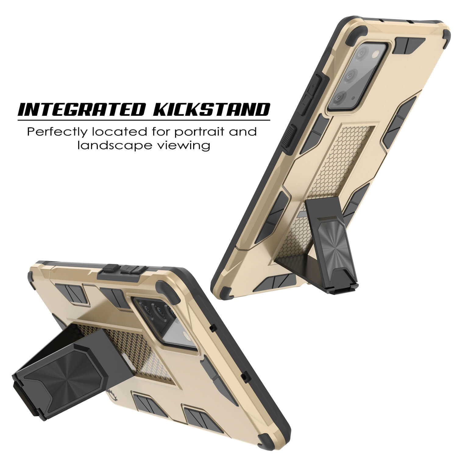 Punkcase Note 20 Case [ArmorShield Series] Military Style Protective Dual Layer Case Gold