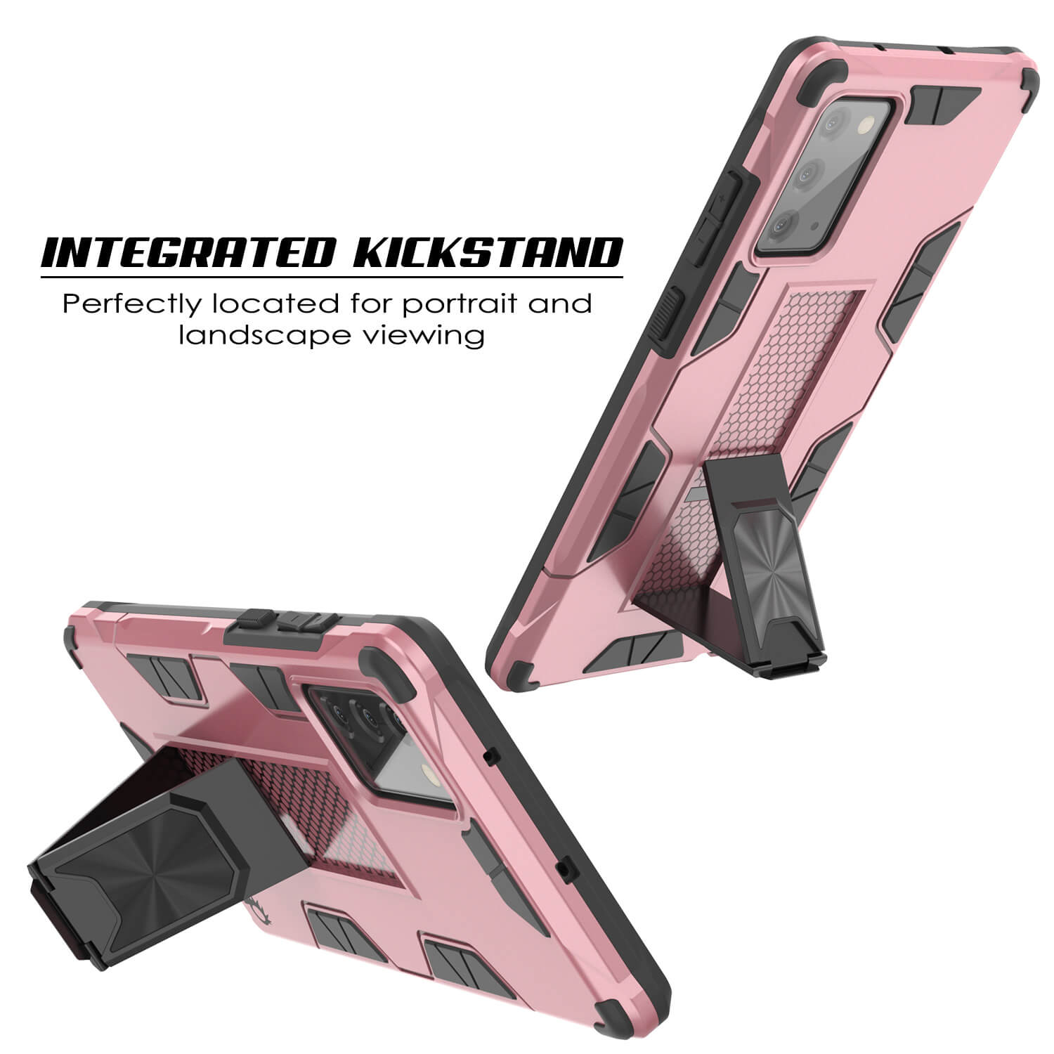 Punkcase Note 20 Case [ArmorShield Series] Military Style Protective Dual Layer Case Rose-Gold