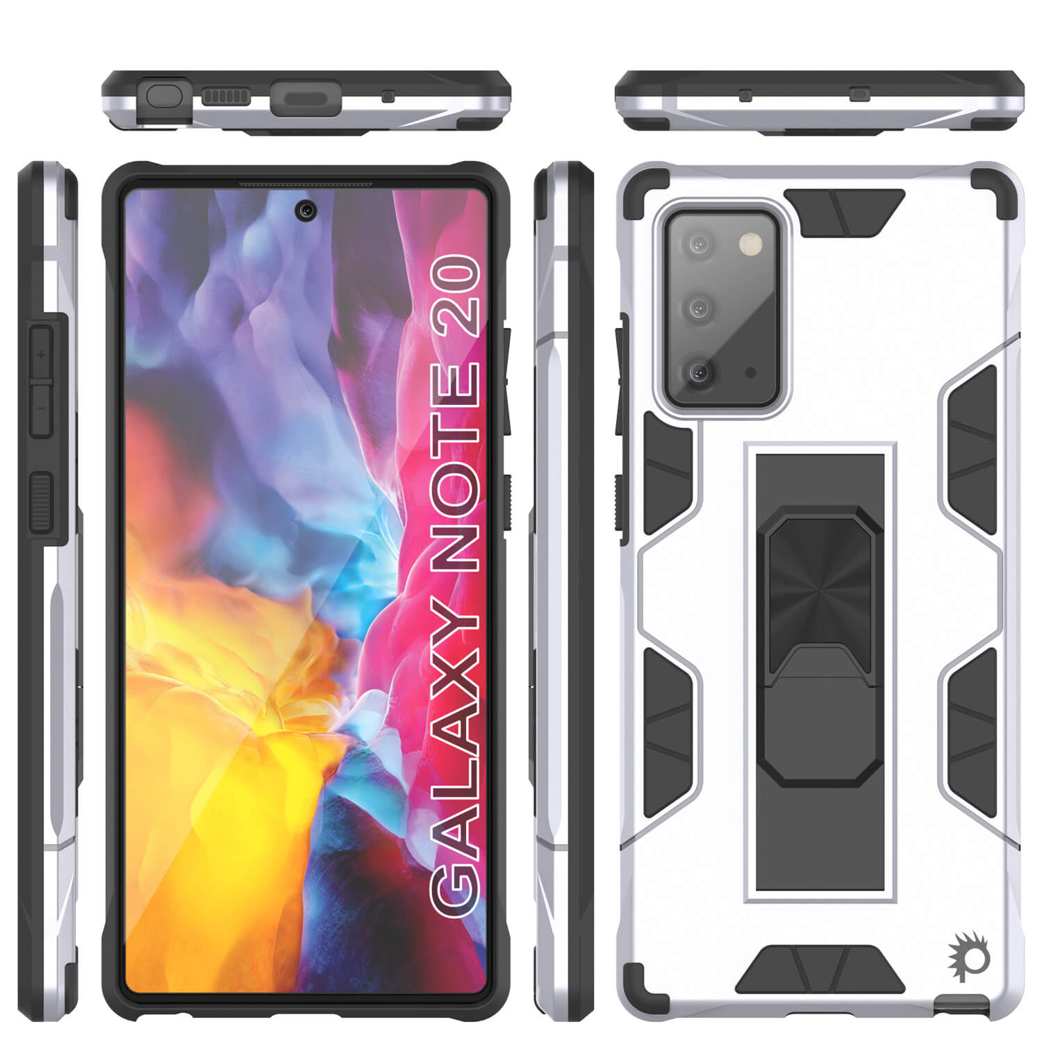 Punkcase Note 20 Case [ArmorShield Series] Military Style Protective Dual Layer Case White