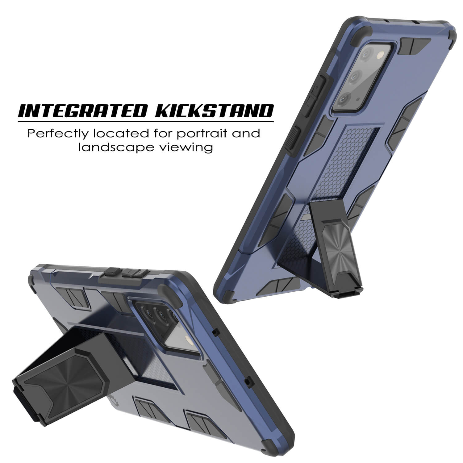 Punkcase Note 20 Case [ArmorShield Series] Military Style Protective Dual Layer Case Navy-Blue