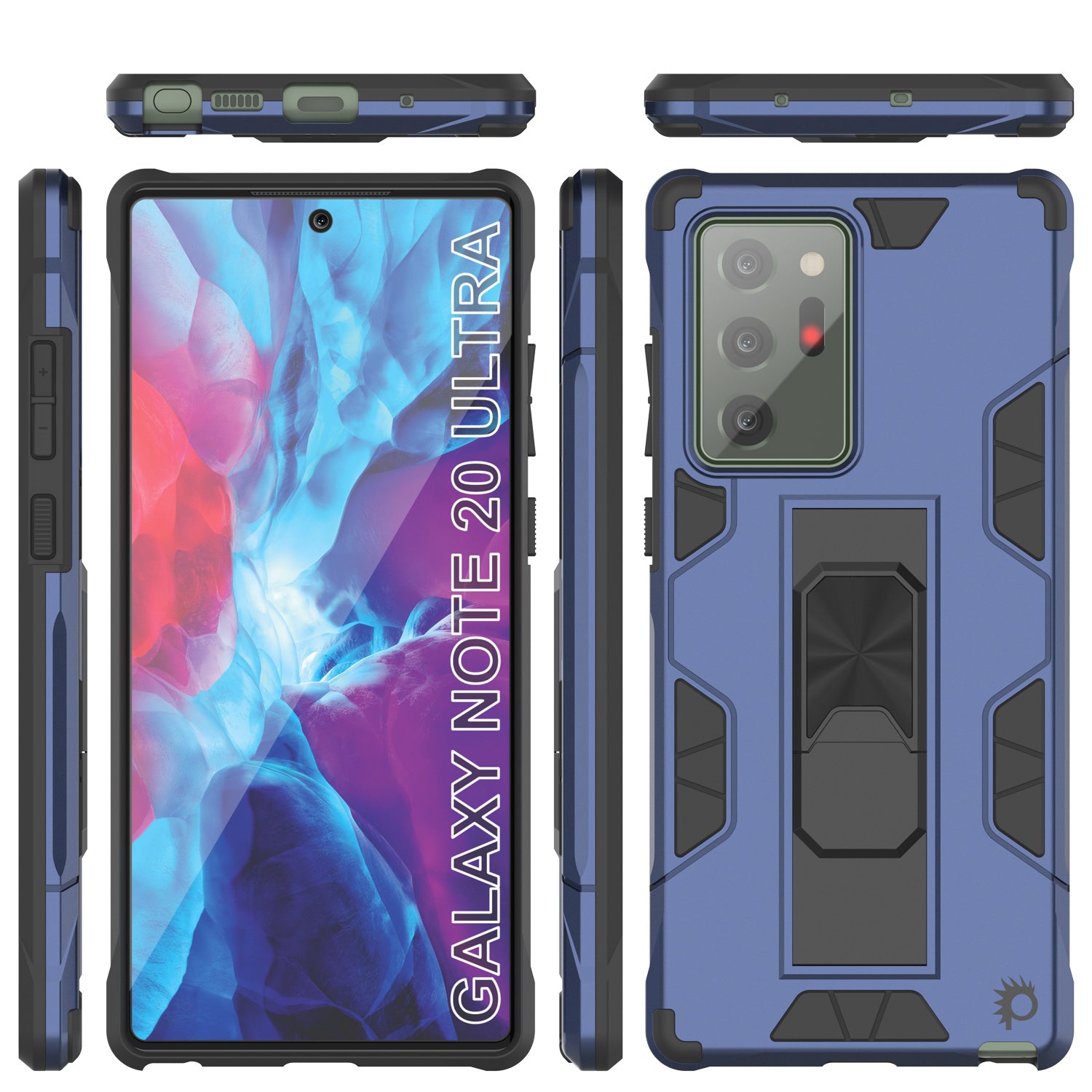 Punkcase Note 20 Ultra Case [ArmorShield Series] Military Style Protective Dual Layer Case Navy-Blue