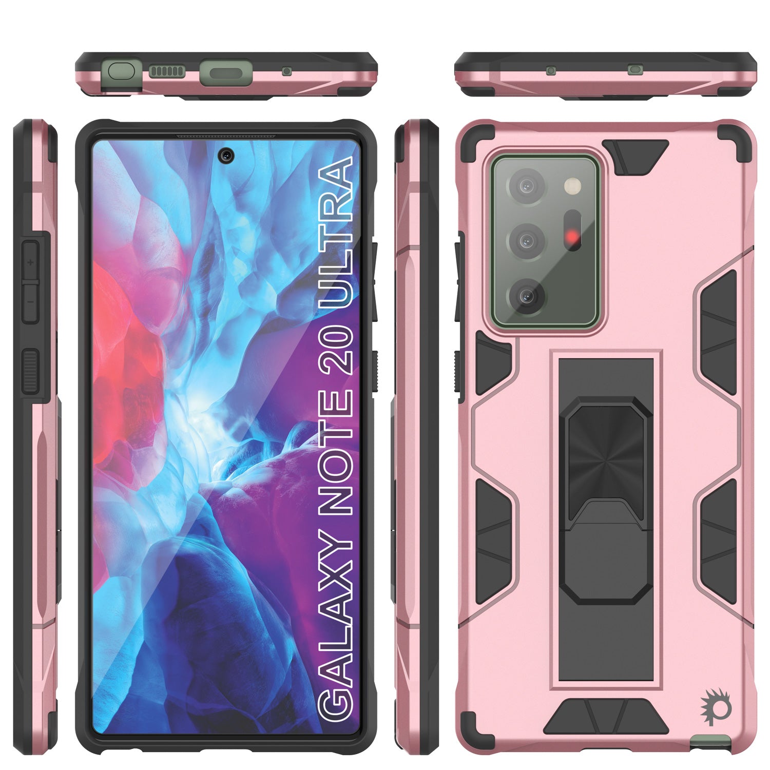 Punkcase Note 20 Ultra Case [ArmorShield Series] Military Style Protective Dual Layer Case Rose-Gold