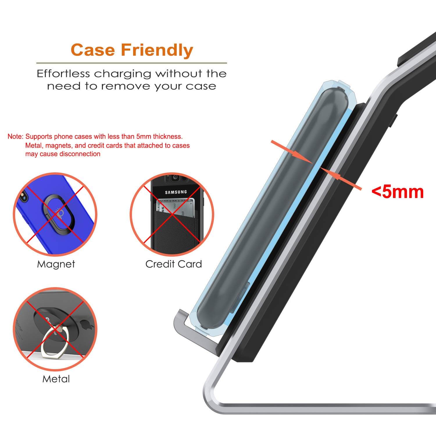 Punkcase Phone and Watch Charging Station [Silver]