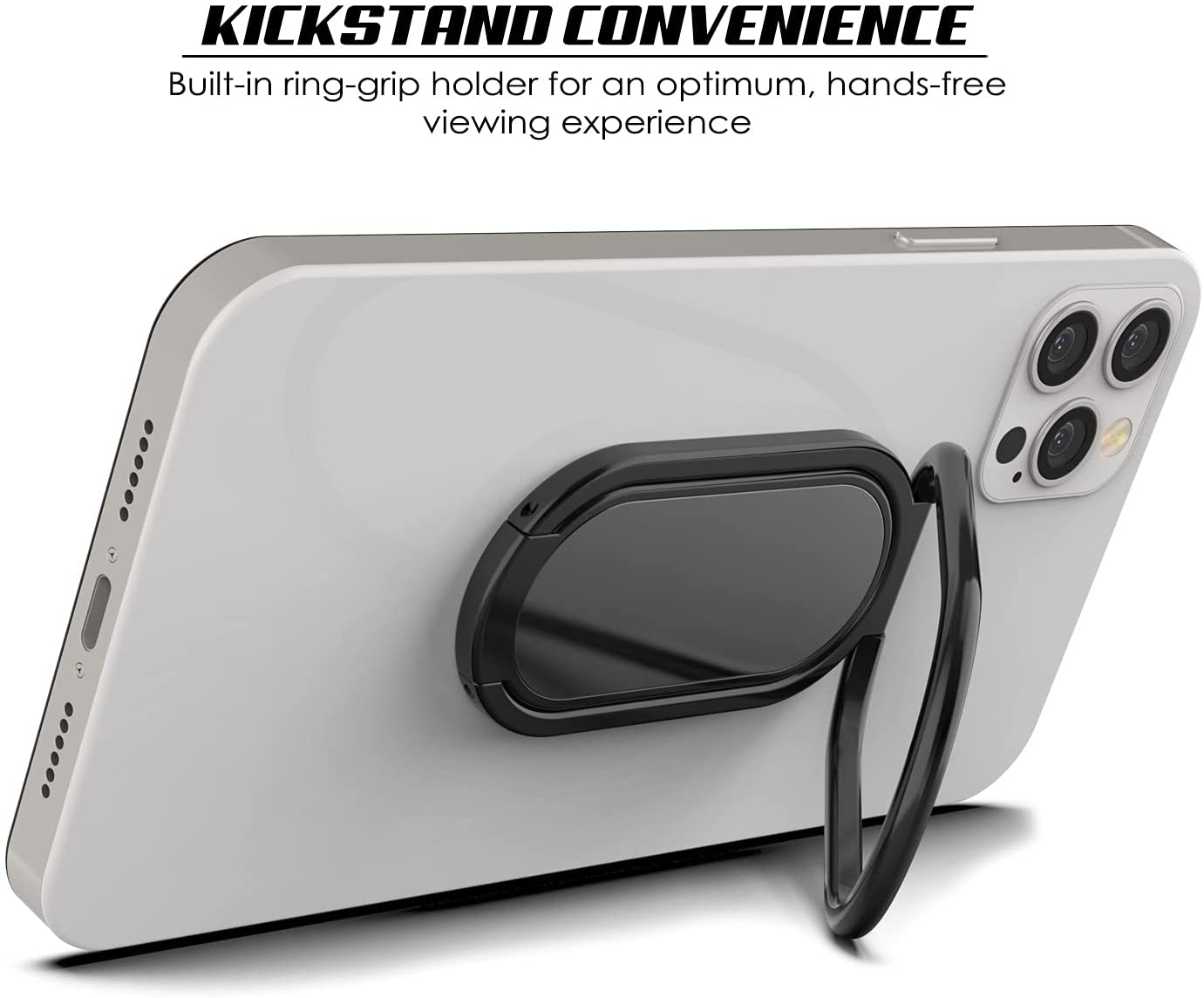 Punkcase Quadzilla Cell Phone Ring Holder [Black]