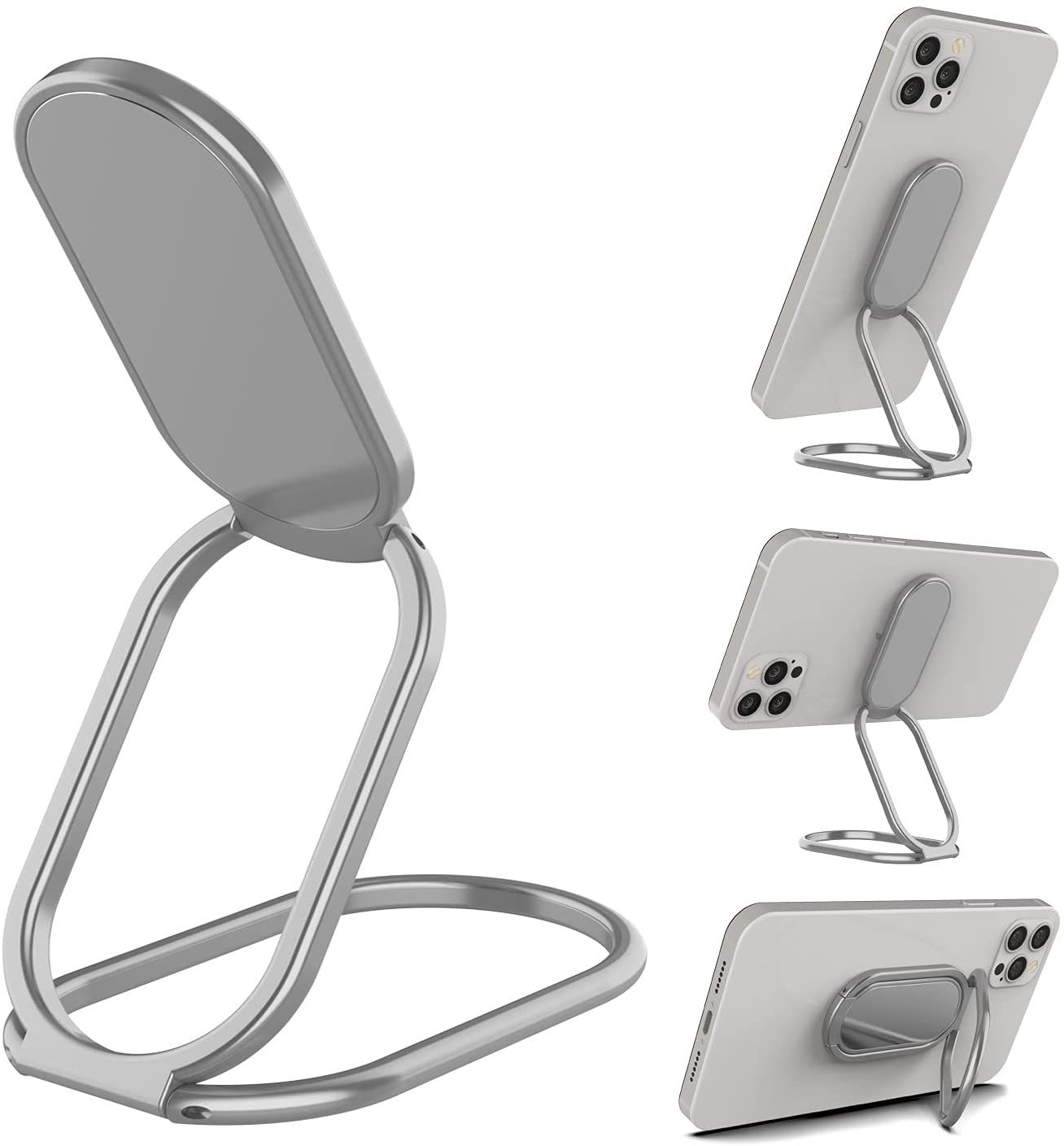 Punkcase Quadzilla Cell Phone Ring Holder [Silver]