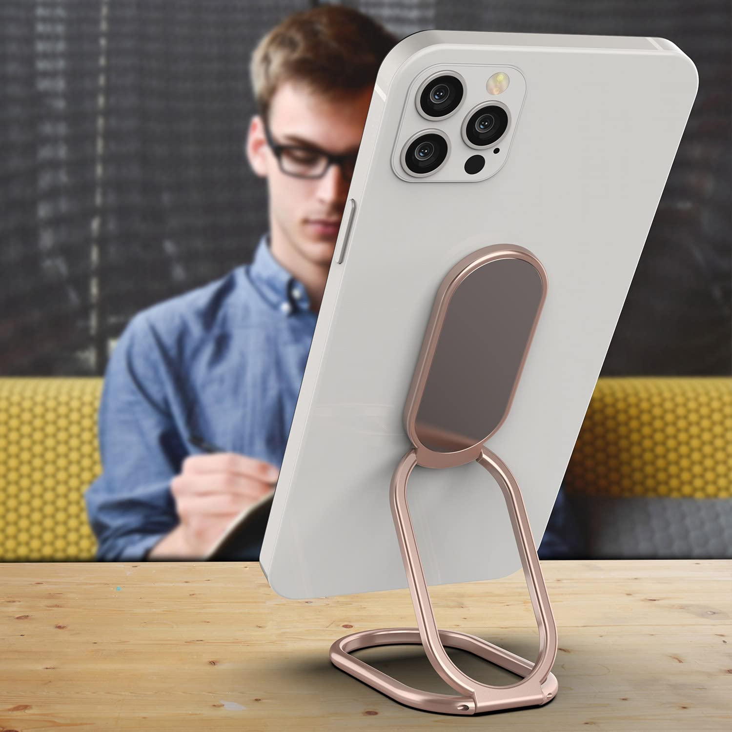 Punkcase Quadzilla Cell Phone Ring Holder [Rose-Gold]