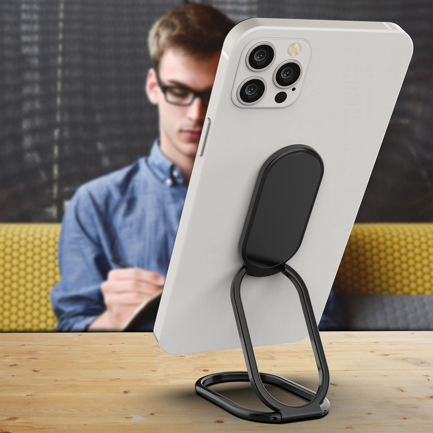 Punkcase Quadzilla Cell Phone Ring Holder [Black]