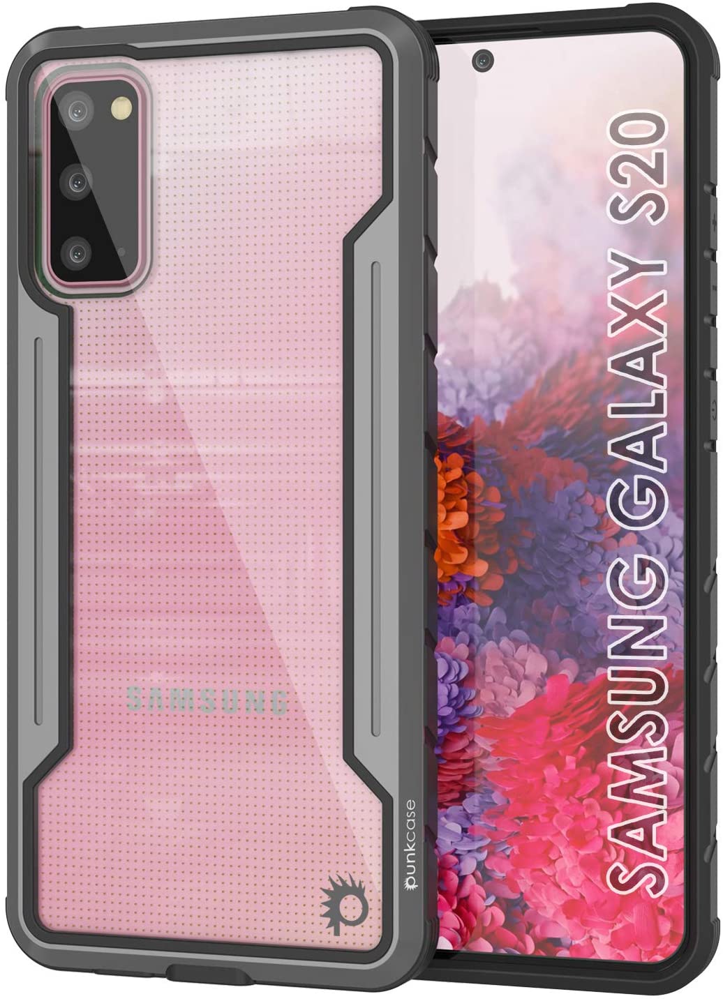 Punkcase S20 ravenger Case Protective Military Grade Multilayer Cover [Grey-Black]