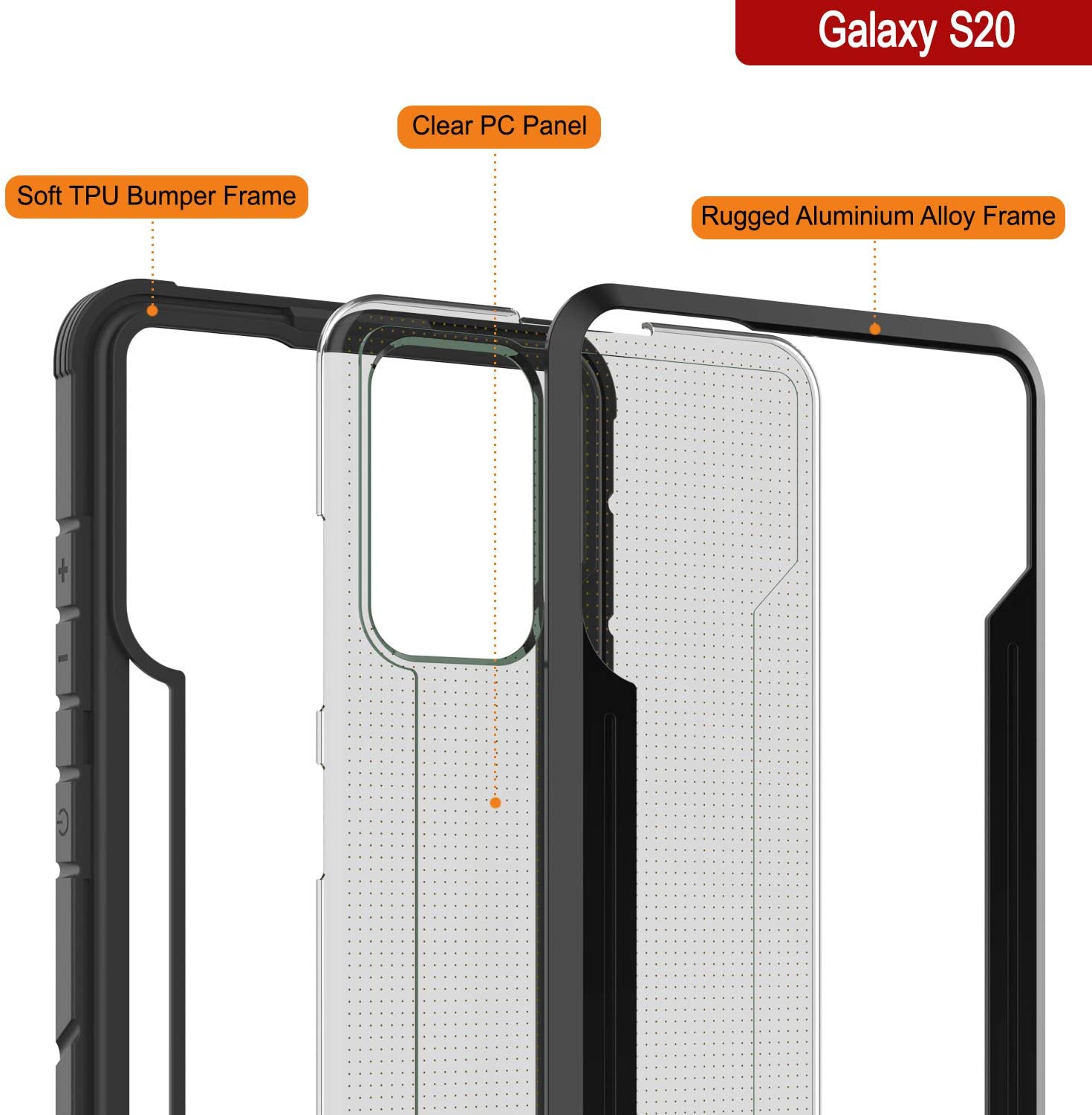 Punkcase S20 ravenger Case Protective Military Grade Multilayer Cover [Black]