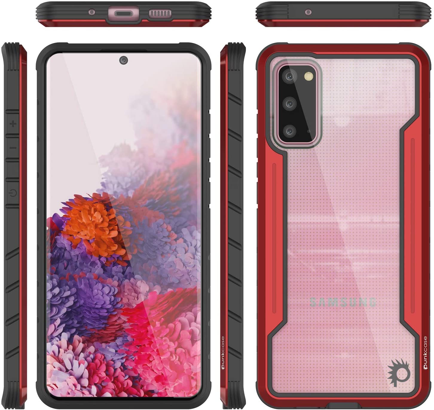 Punkcase S20 ravenger Case Protective Military Grade Multilayer Cover [Red]