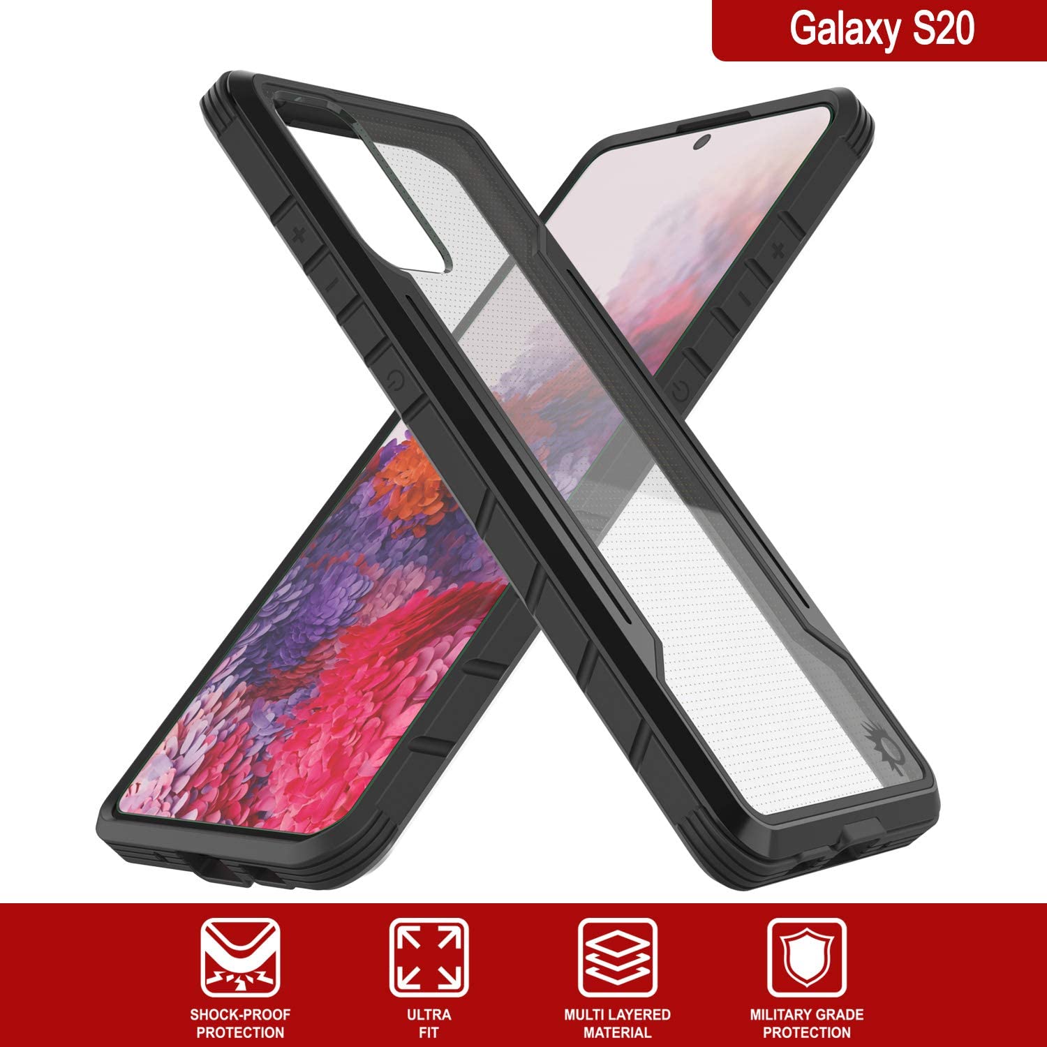 Punkcase S20 ravenger Case Protective Military Grade Multilayer Cover [Black]