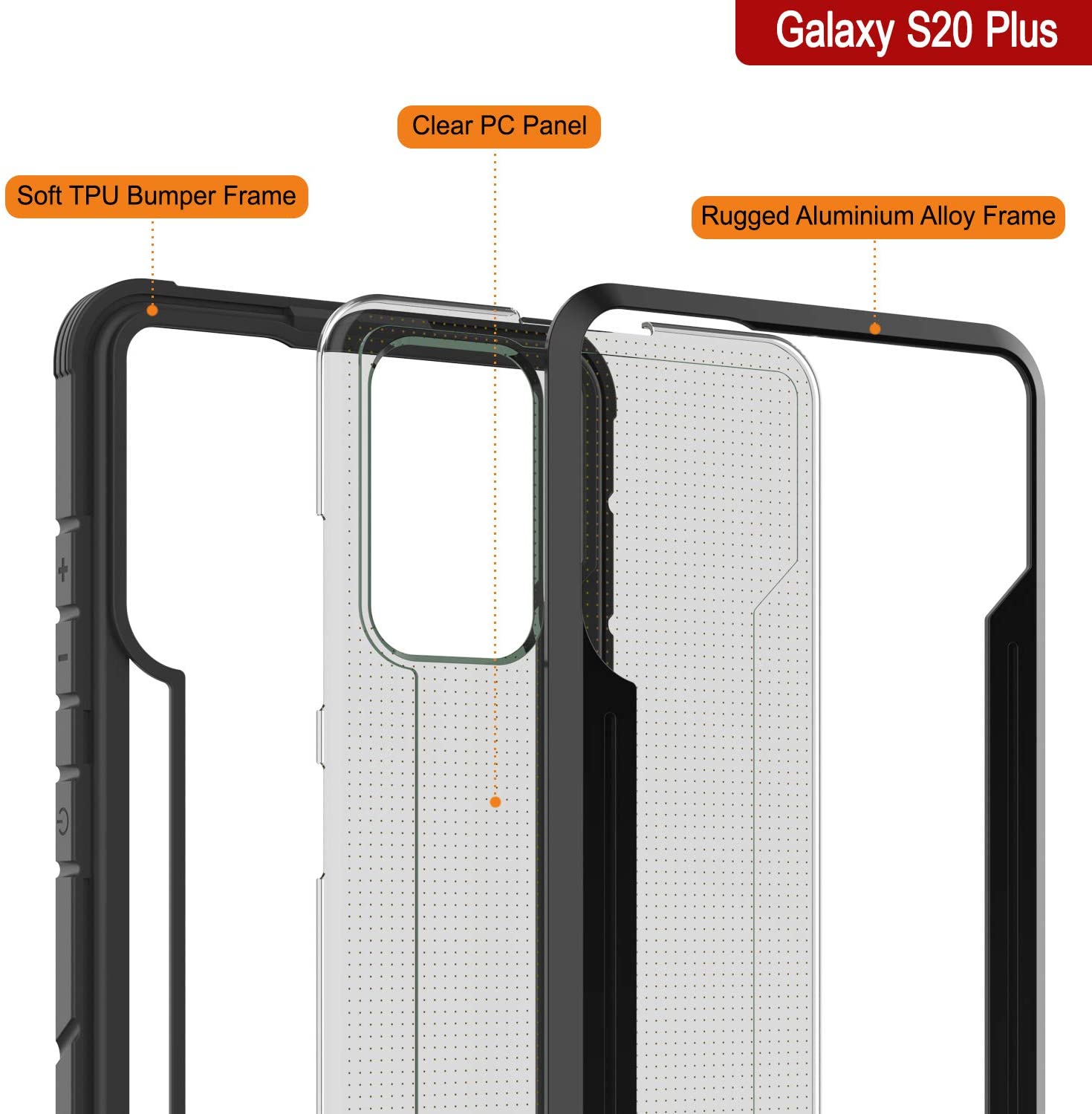 Punkcase S20+ Plus ravenger Case Protective Military Grade Multilayer Cover [Black]