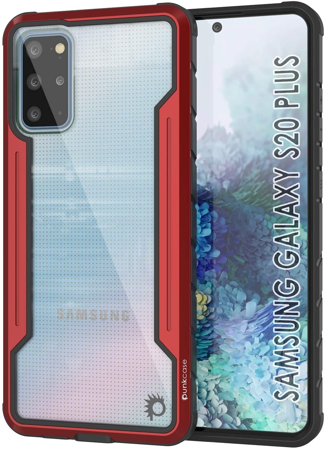 Punkcase S20+ Plus ravenger Case Protective Military Grade Multilayer Cover [Red]