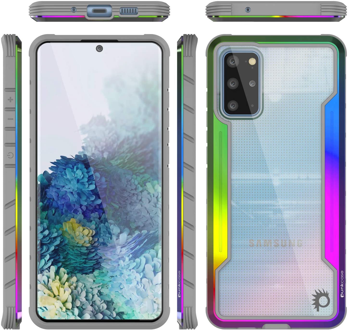Punkcase S20+ Plus ravenger Case Protective Military Grade Multilayer Cover [Rainbow]