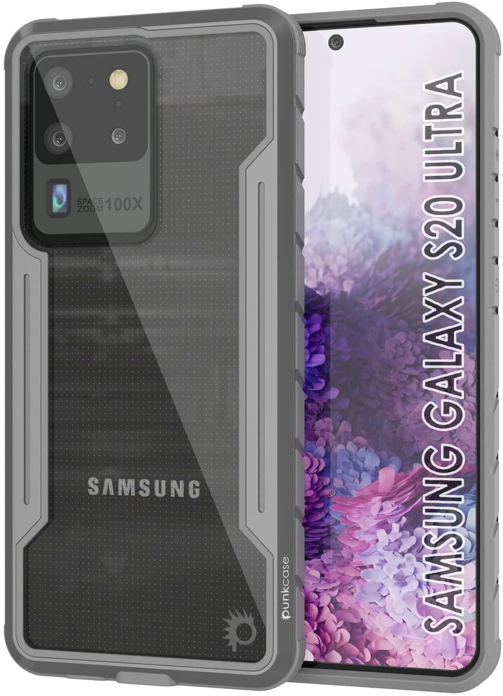 Punkcase S20 Ultra ravenger Case Protective Military Grade Multilayer Cover [Grey]