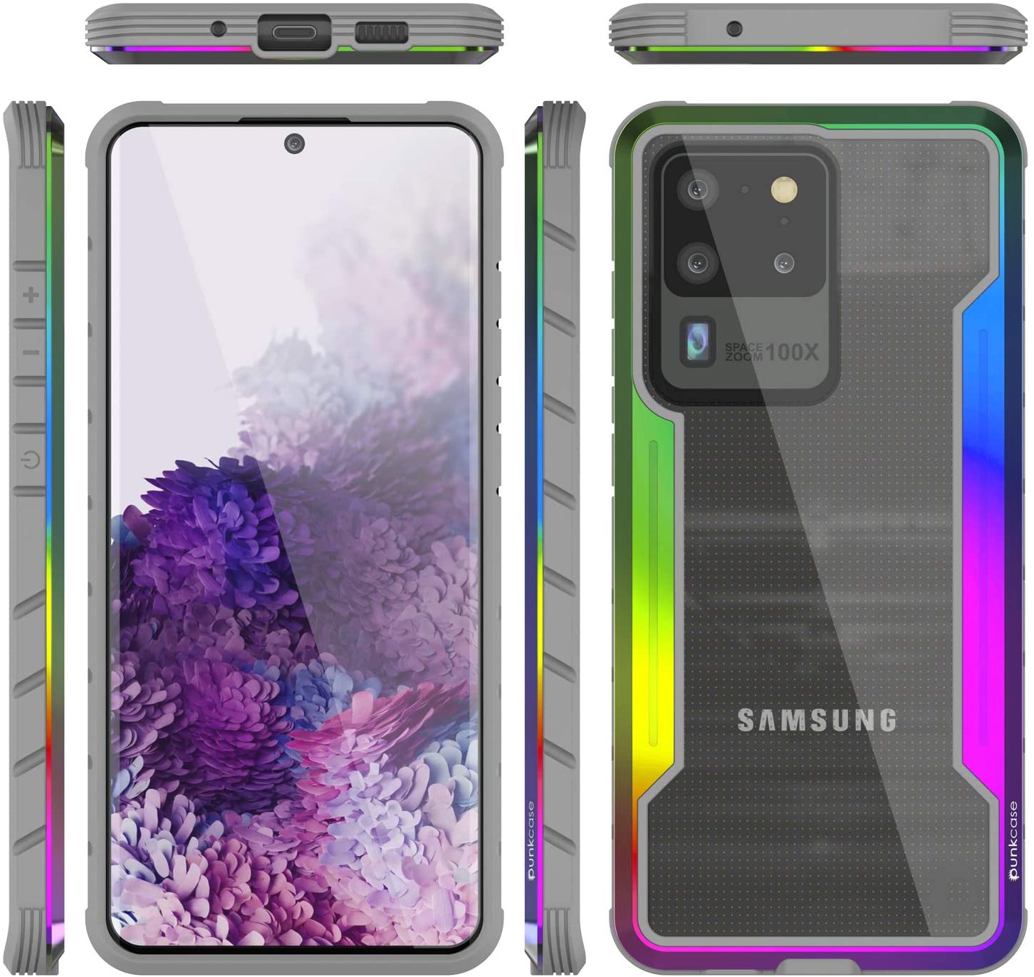 Punkcase S20 Ultra ravenger Case Protective Military Grade Multilayer Cover [Rainbow]