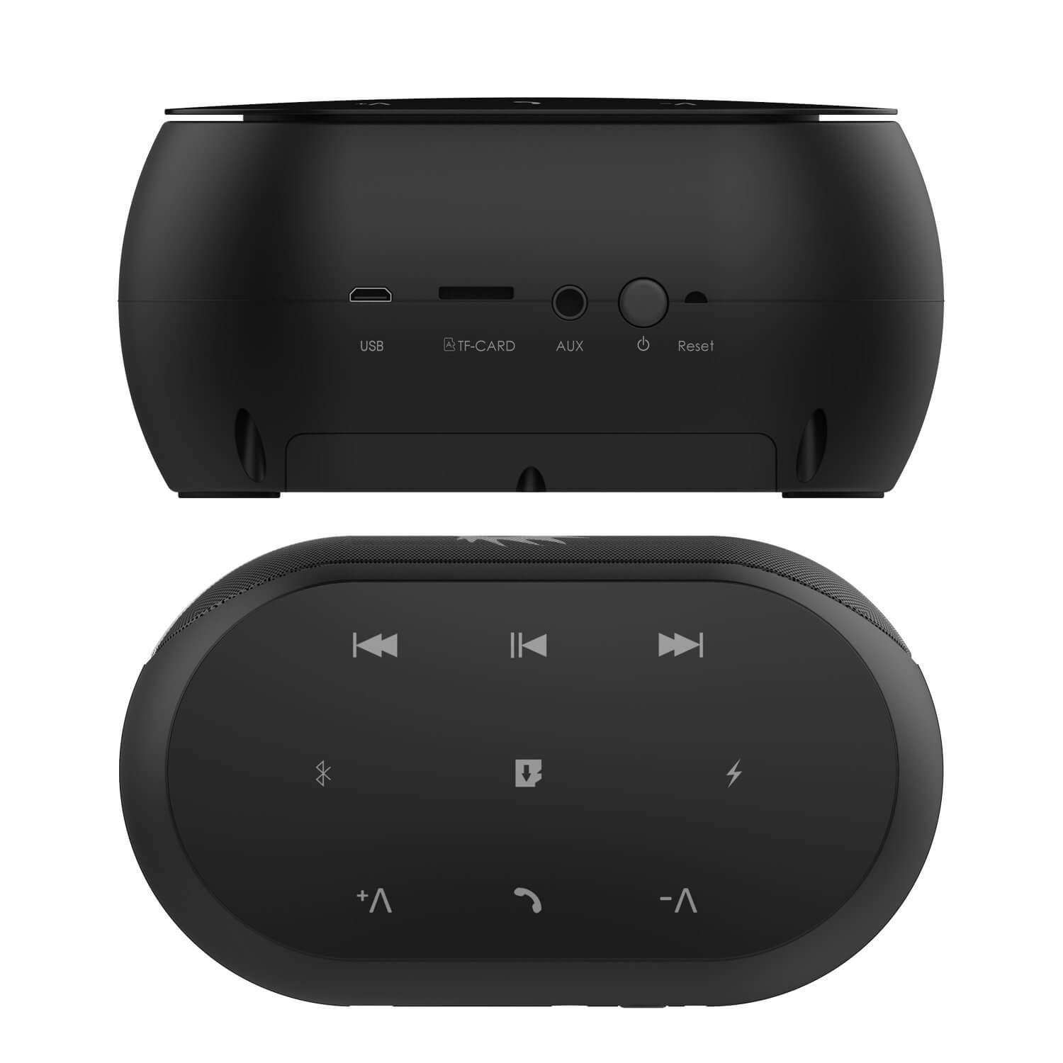 Punkcase SILENCER Powerful and Portable Bluetooth Speaker W/Enhanced Bass TF/SD Card Slot/AUX Input, Hands Free Speakerphone W/Mic