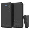 PunkCase PowerBank 10000mah Battery Pack for Samsung & iPhone (Fold/Flip/S24/23/22/21/20) & 15/14/13/12/11/X & all Wireless Supported + iPad's [Black]