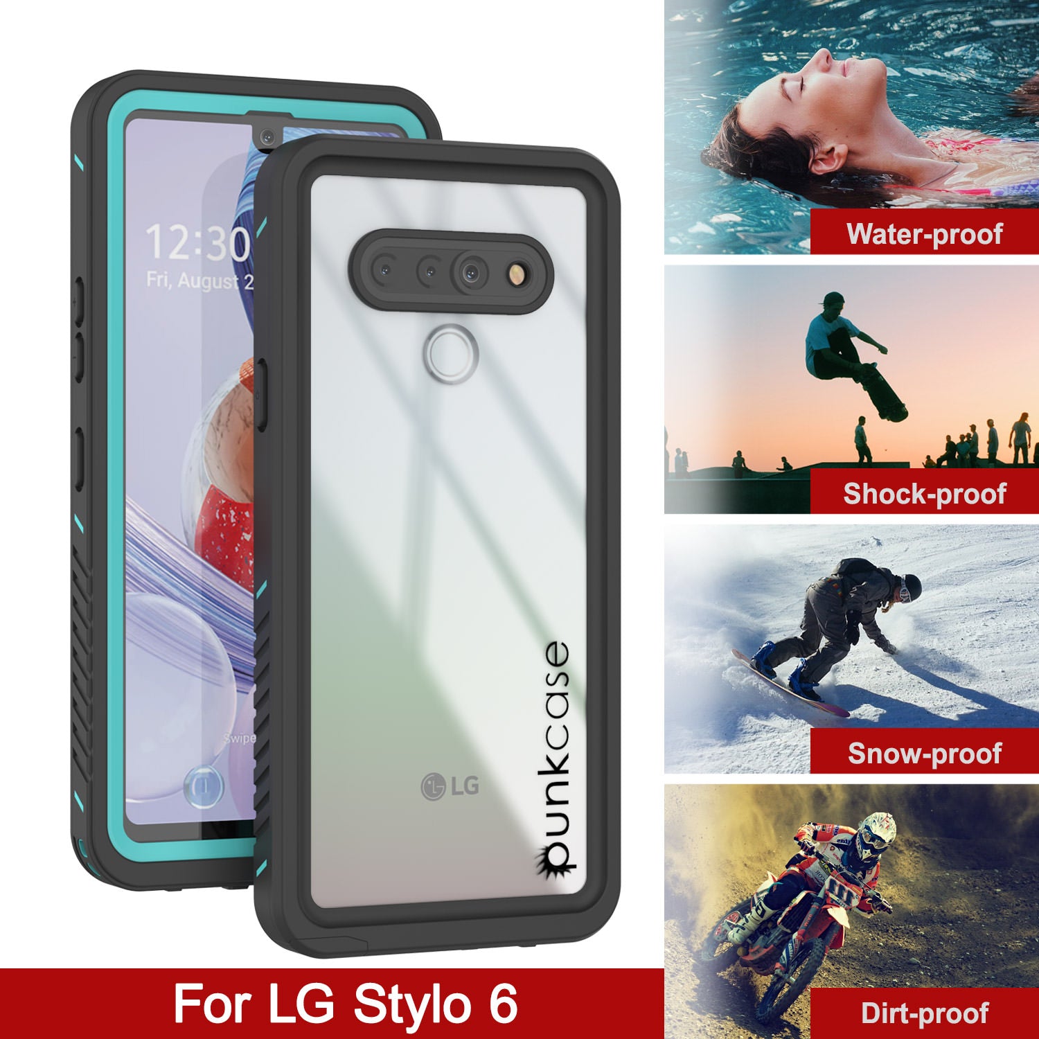 Punkcase Stylo 6 Waterproof Case [Extreme Series] Armor Cover for LG Stylo 6 [Teal]