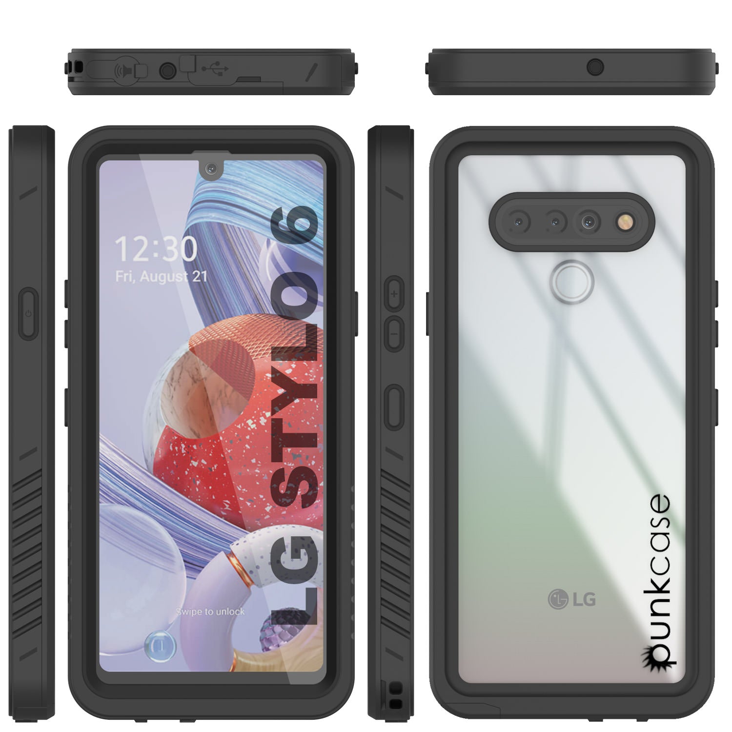Punkcase Stylo 6 Waterproof Case [Extreme Series] Armor Cover for LG Stylo 6 [Black]