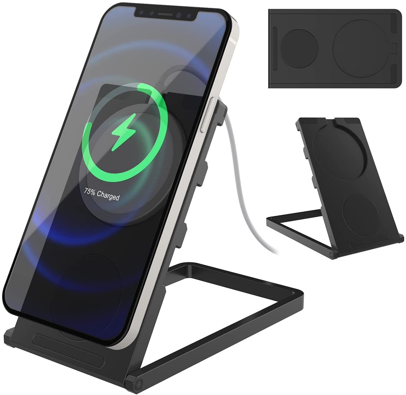 Punkcase Universal Magnetic Wireless Desk Charger Stand [Black]