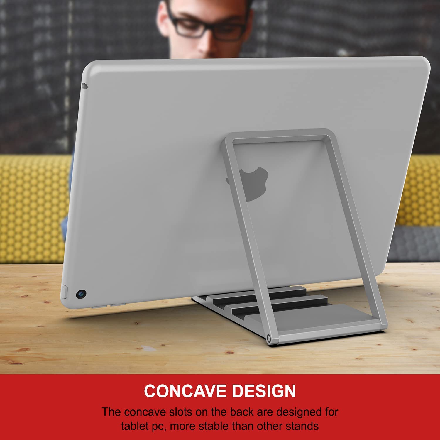 Punkcase Universal Magnetic Wireless Desk Charger Stand [Silver]