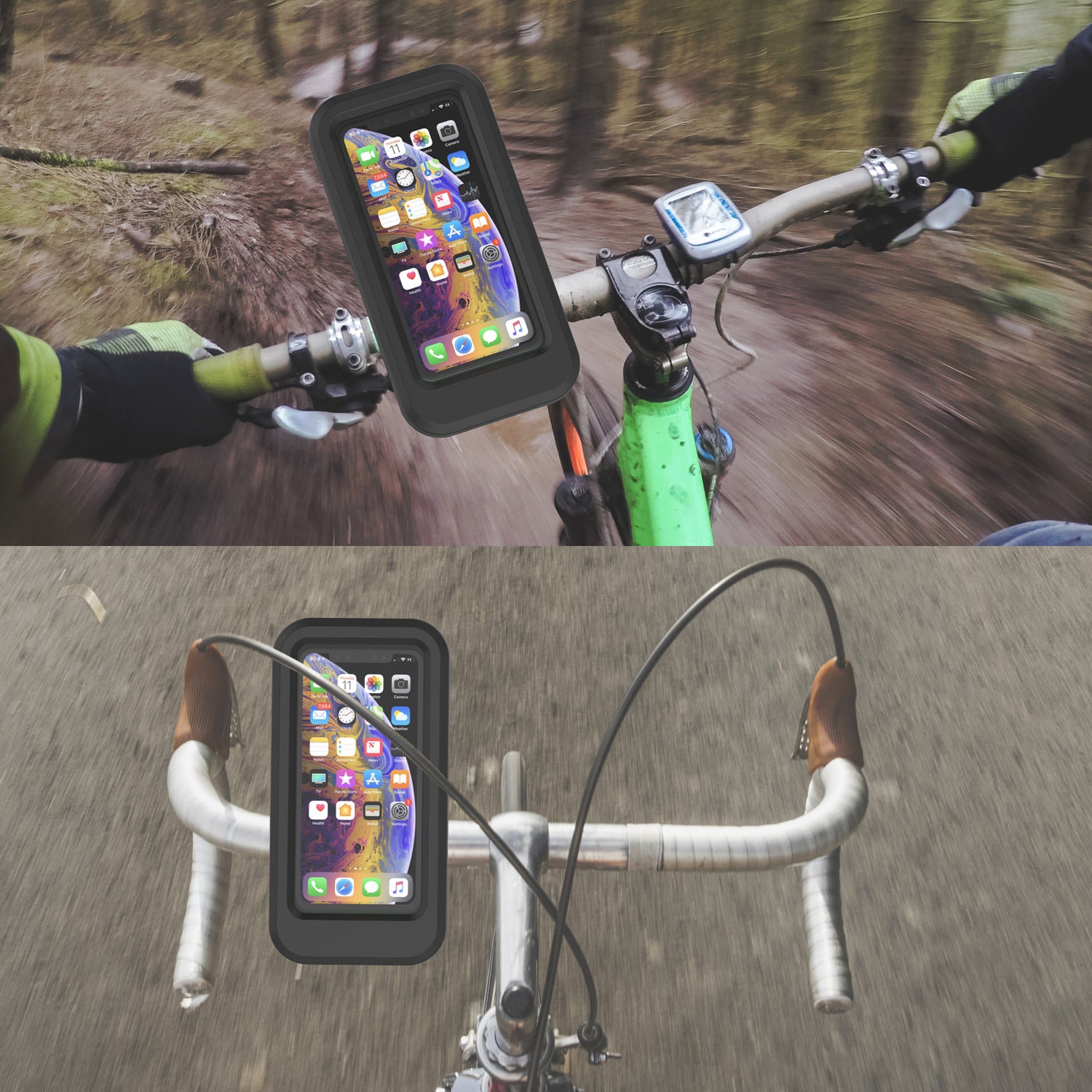 Punkcase Waterproof Bike Phone Case | Universal Handlebar Stand for Cellphones Up to 6.7