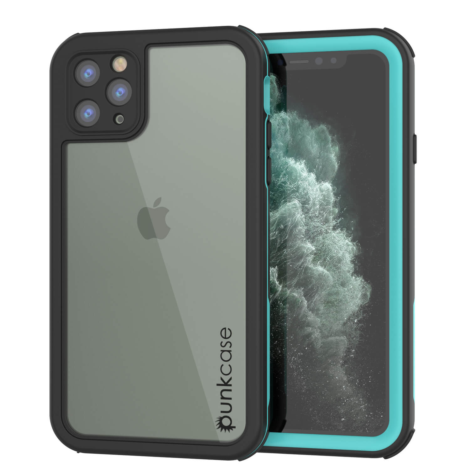 iPhone 11 Pro Max Waterproof IP68 Case, Punkcase [teal] [Rapture Series]  W/Built in Screen Protector