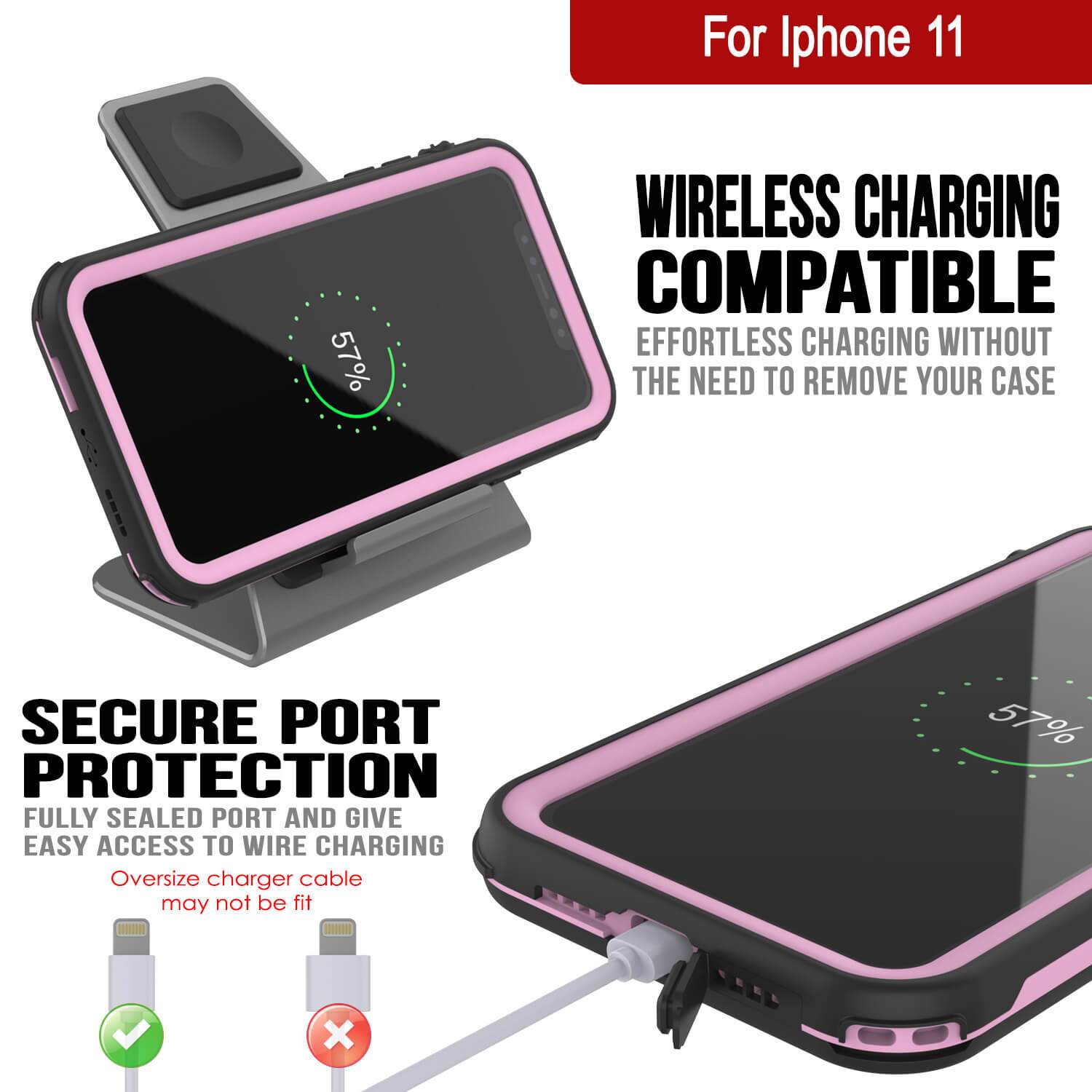 iPhone 7 Waterproof IP68 Case, Punkcase [pink] [Rapture Series]  W/Built in Screen Protector