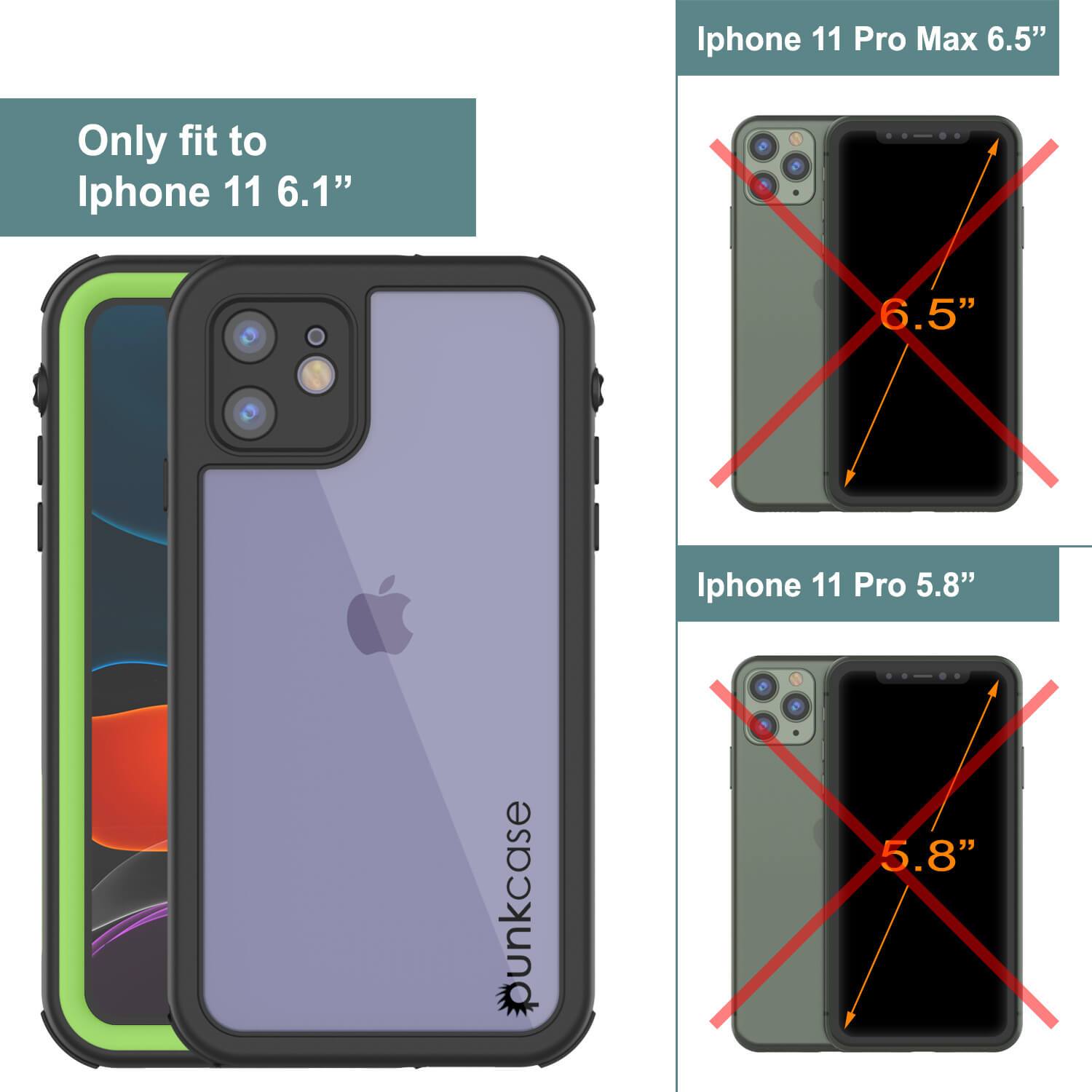 iPhone 7 Waterproof IP68 Case, Punkcase [Green] [Rapture Series]  W/Built in Screen Protector