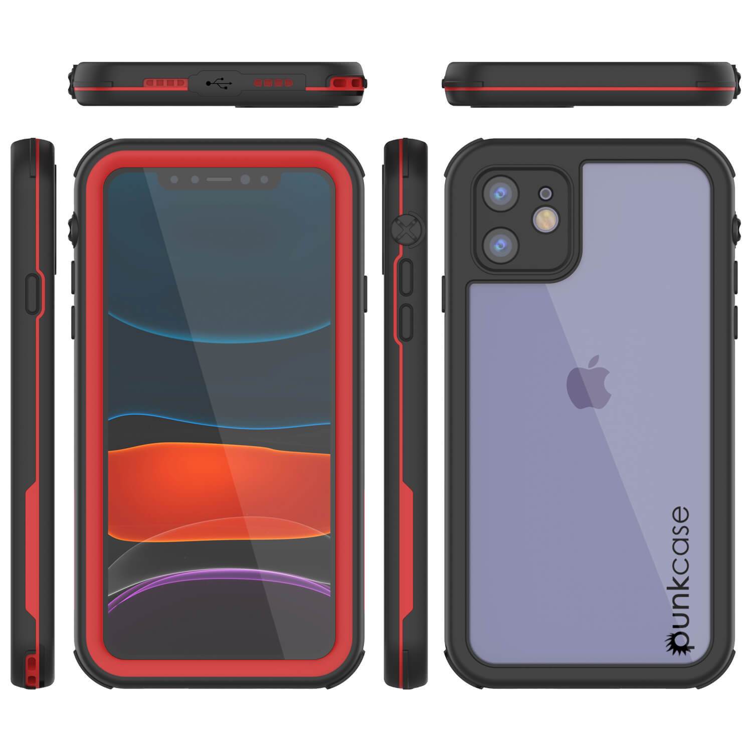 iPhone 8+ Plus Waterproof IP68 Case, Punkcase [red] [Rapture Series]  W/Built in Screen Protector