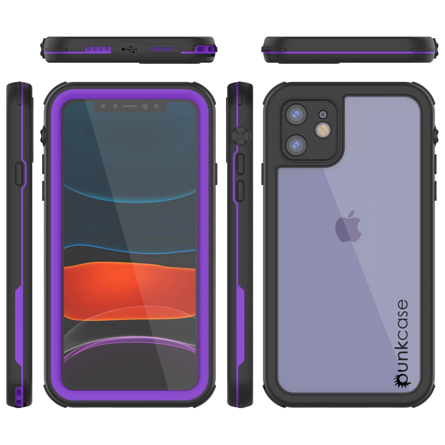 iPhone 8+ Plus Waterproof IP68 Case, Punkcase [Purple] [Rapture Series]  W/Built in Screen Protector