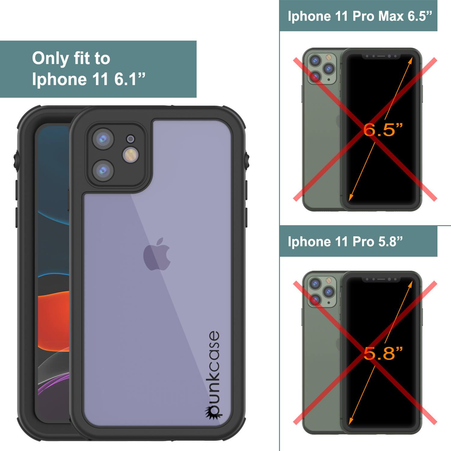 iPhone 8+ Plus Waterproof IP68 Case, Punkcase [Black] [Rapture Series]  W/Built in Screen Protector